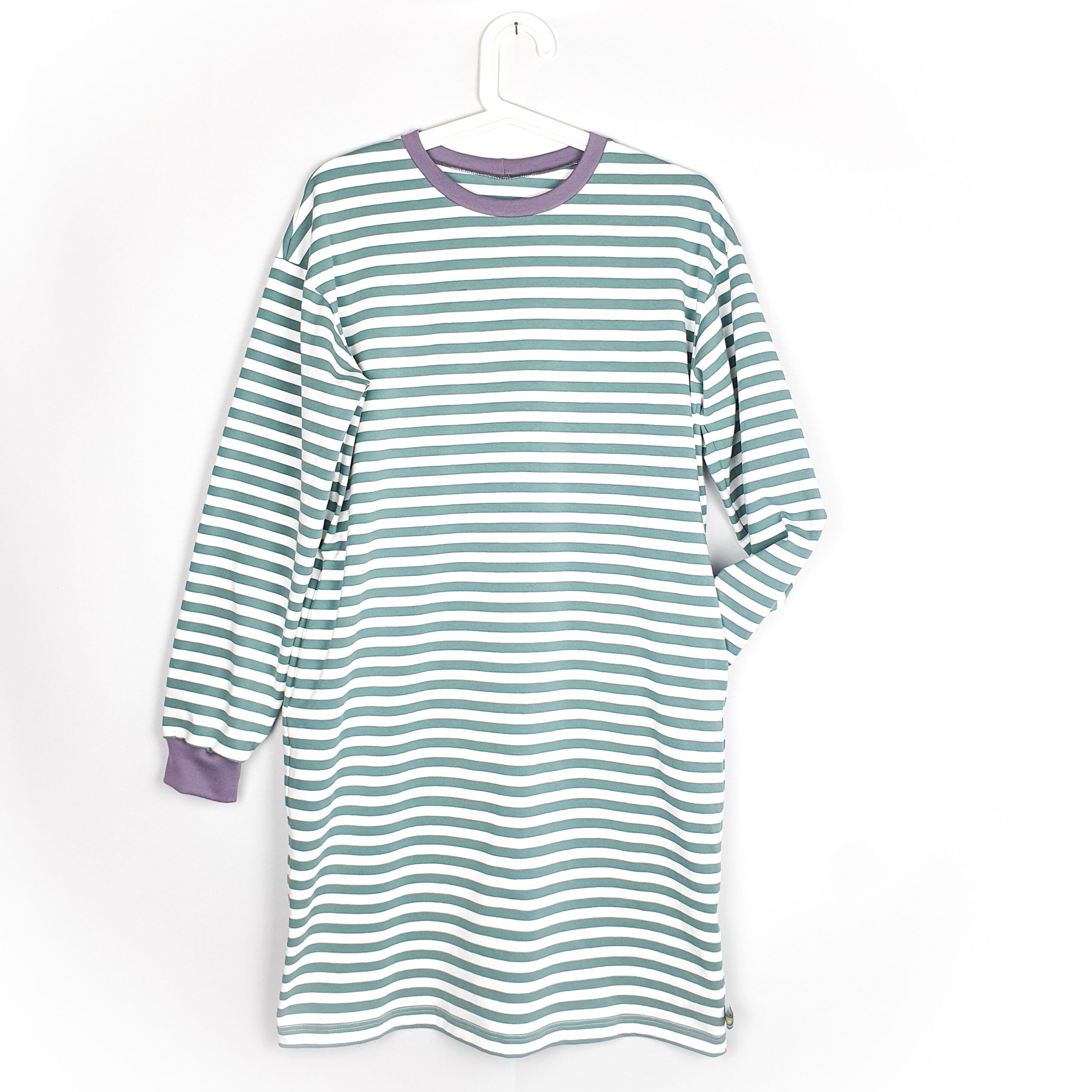 Oversize Kleid Damen mint Ringel