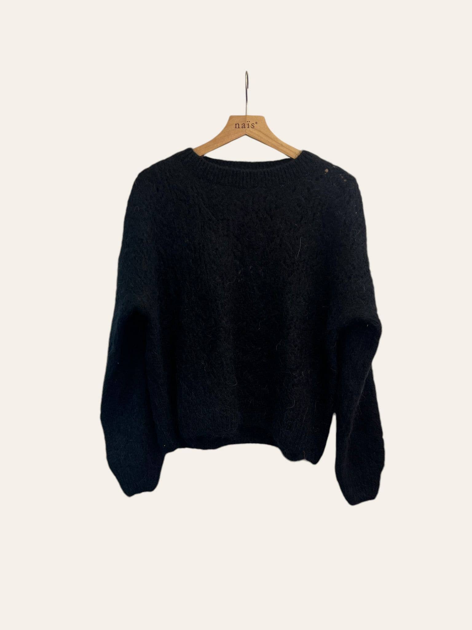 Pullover aus 74 % Kid-Mohair mit Rundhalsausschnitt