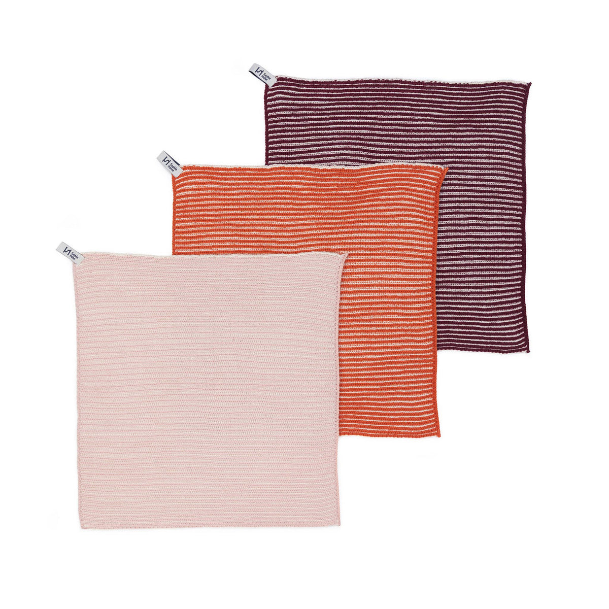 Sophie Home Ltd -  Baumwoll-Geschirrtücher: Geripptes Orange
