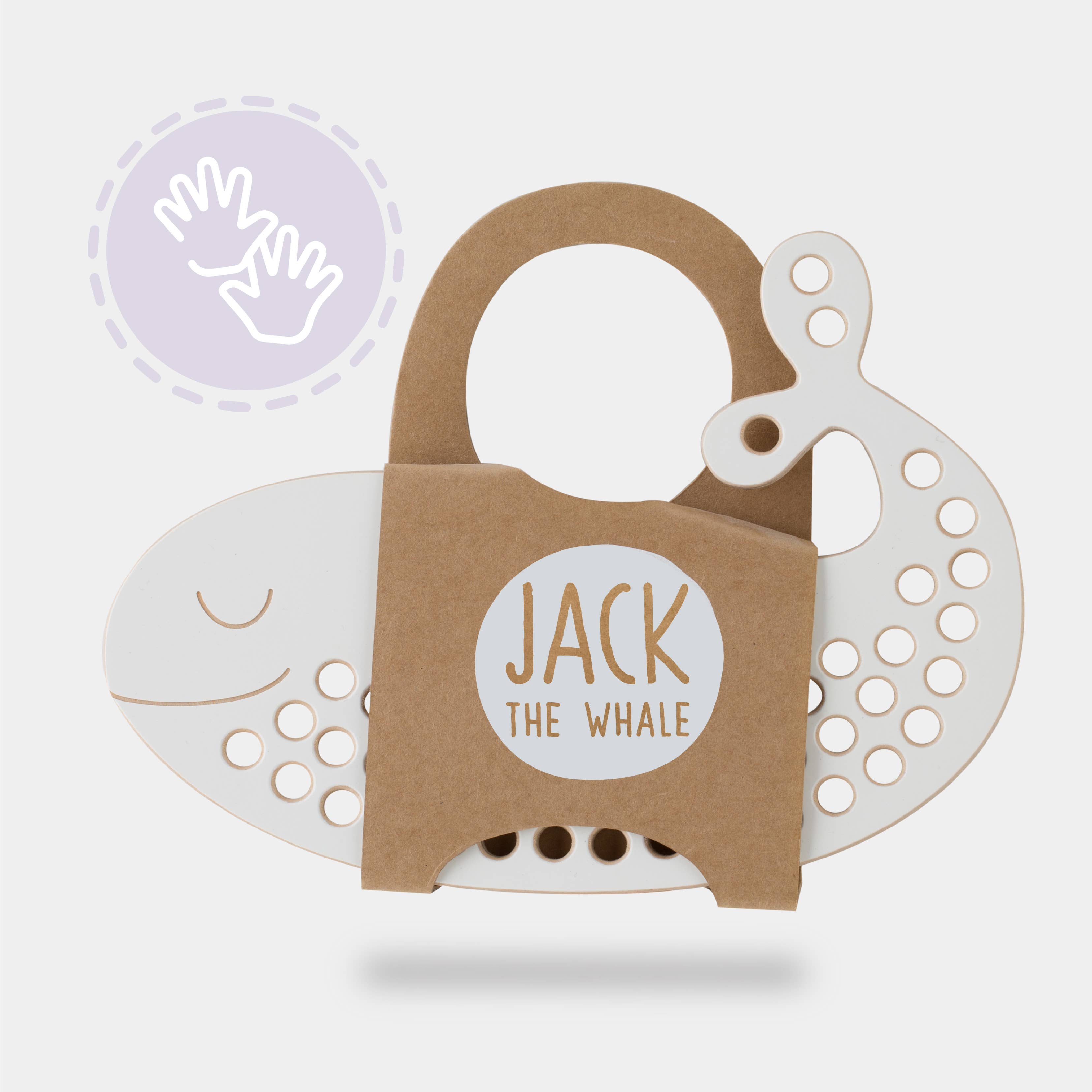 Jack the Wal, Spielzeug zum Schnüren aus Holz, montessori