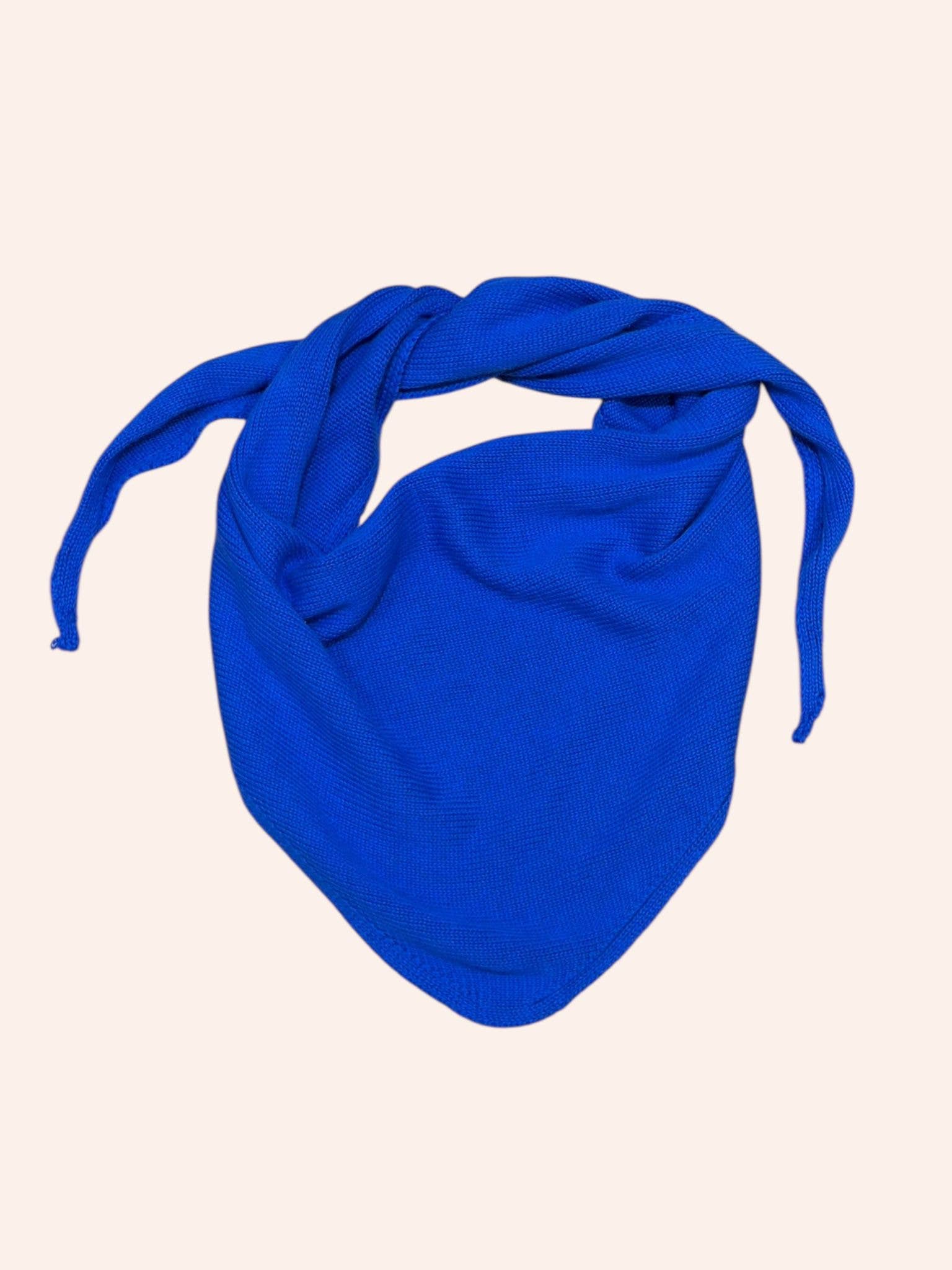 Einfarbiges Dreieckstuch aus 100 % Baumwollstrick