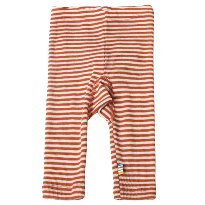 Leggins Wolle Seide Joha 'Rot gestreift'