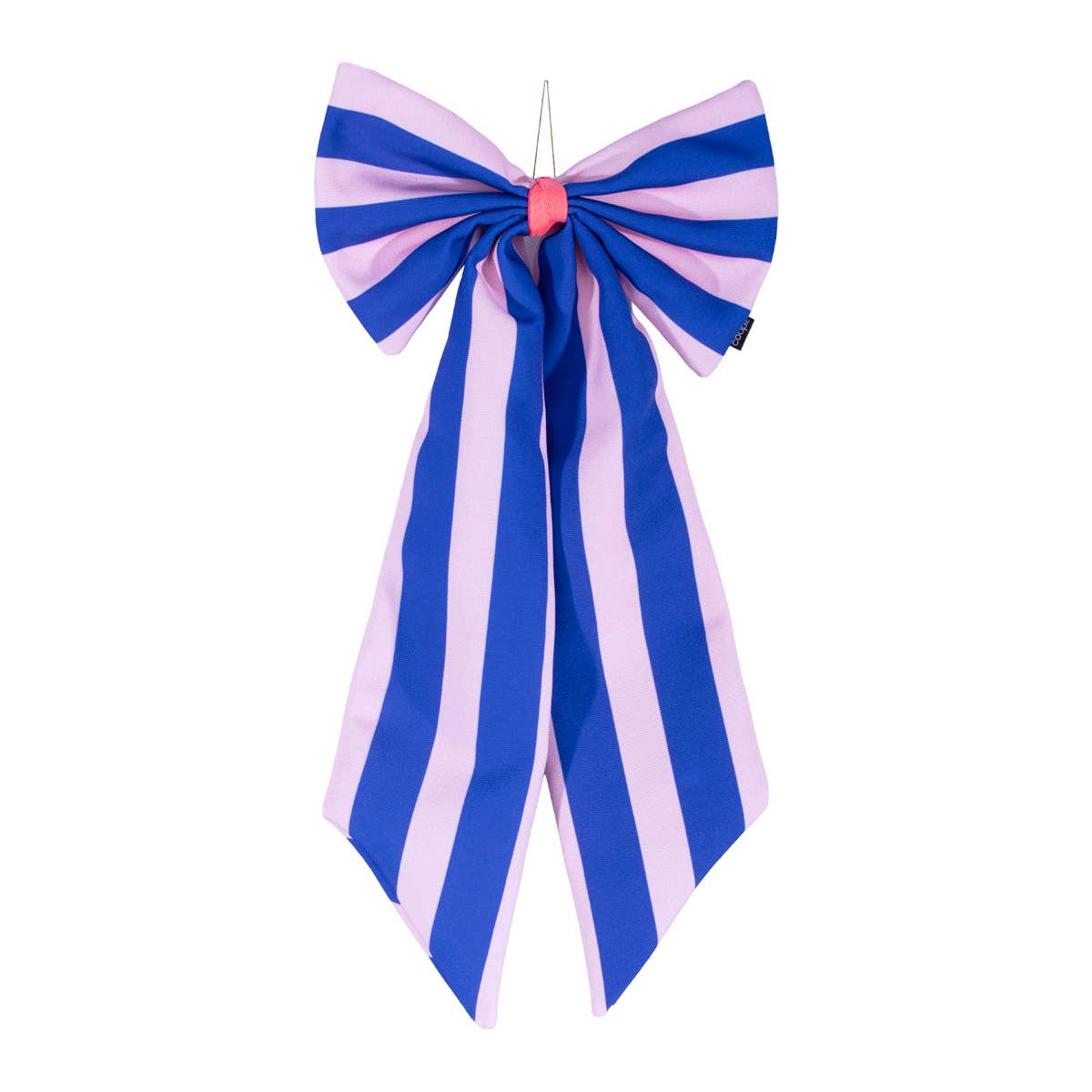 coopz - Schleife Canvas rosa/blau breit gestreift