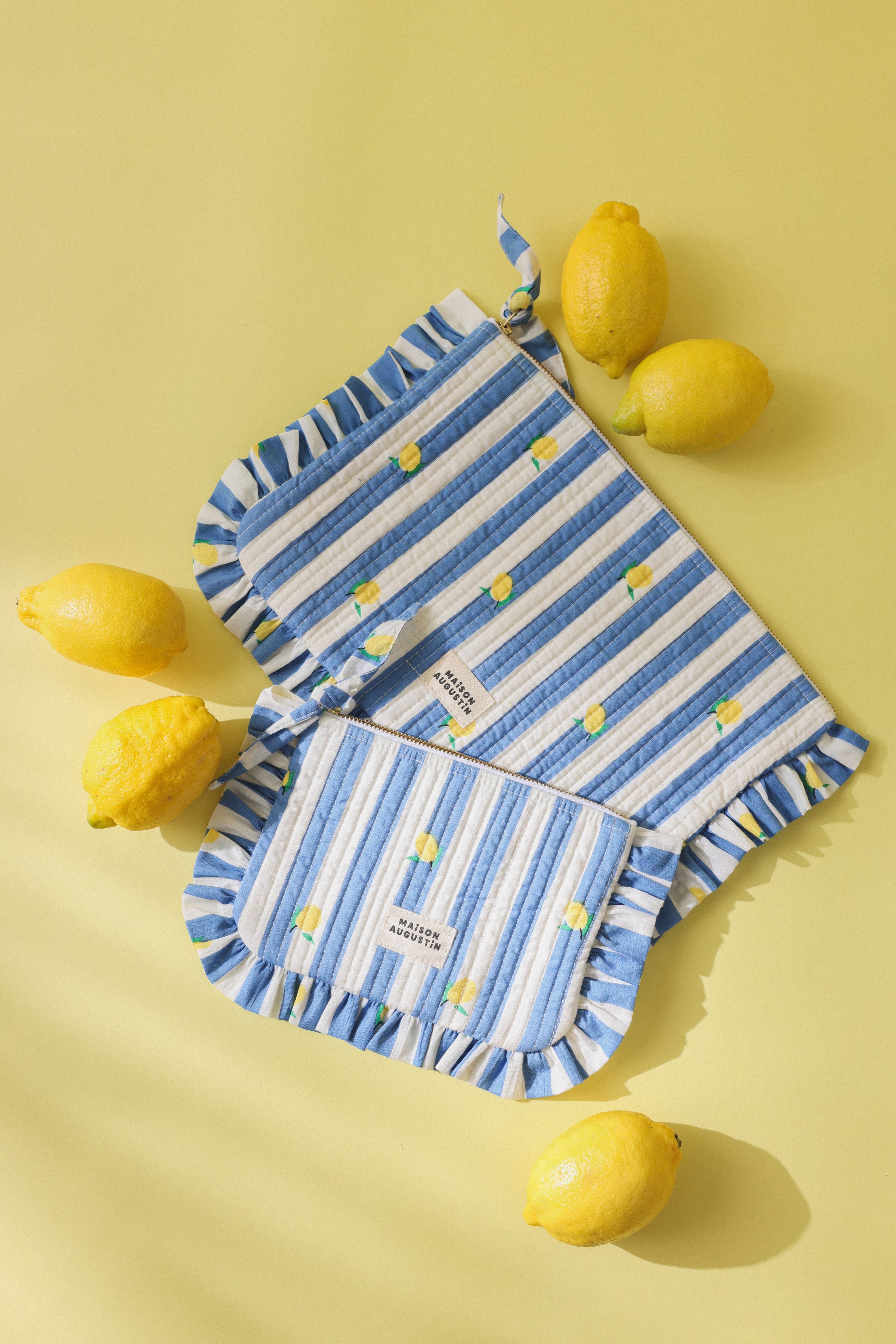 Maison Augustin - Kleine Pochette Lemonblau