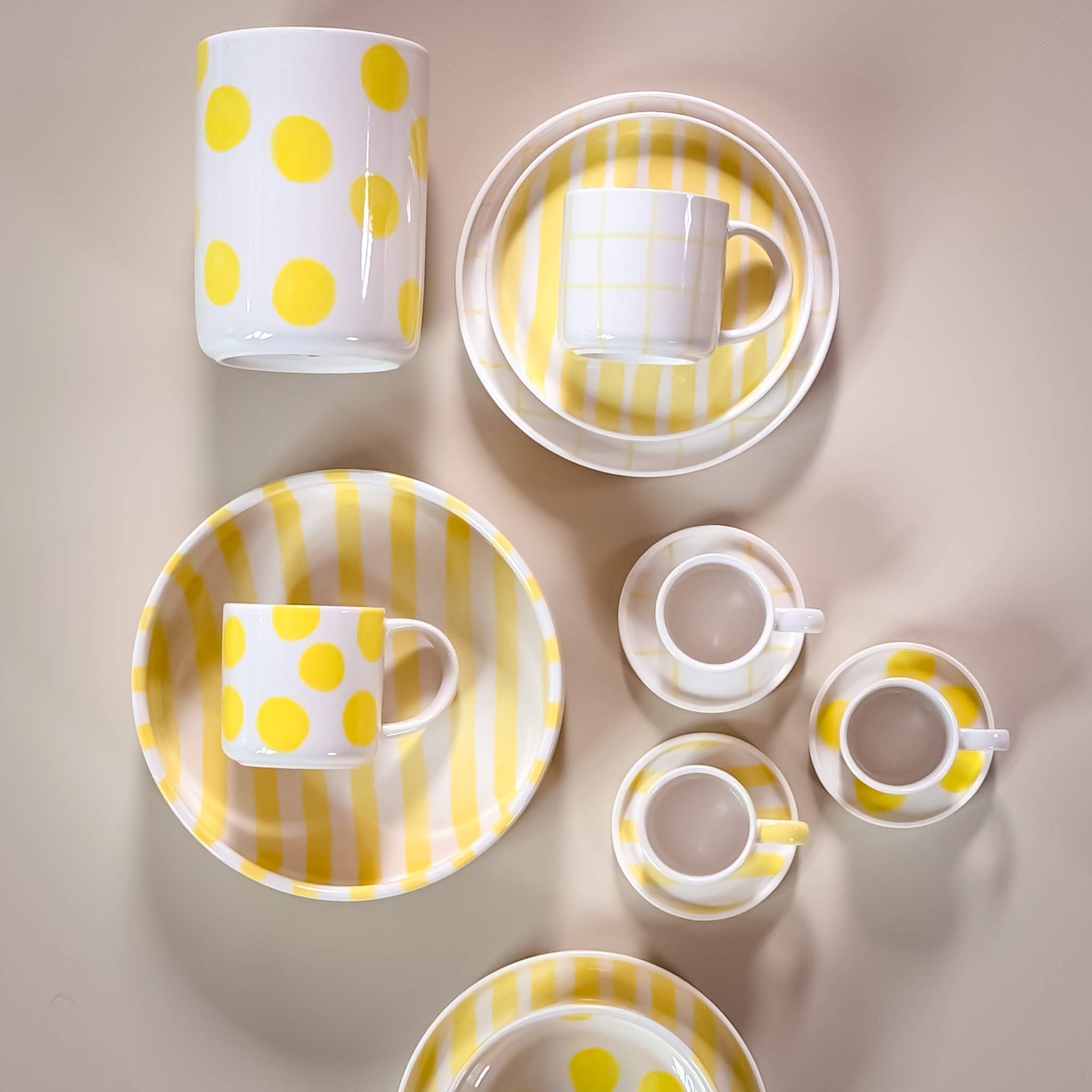 Schale gross  Stripes - spiaggia yellow Magazin MInori
