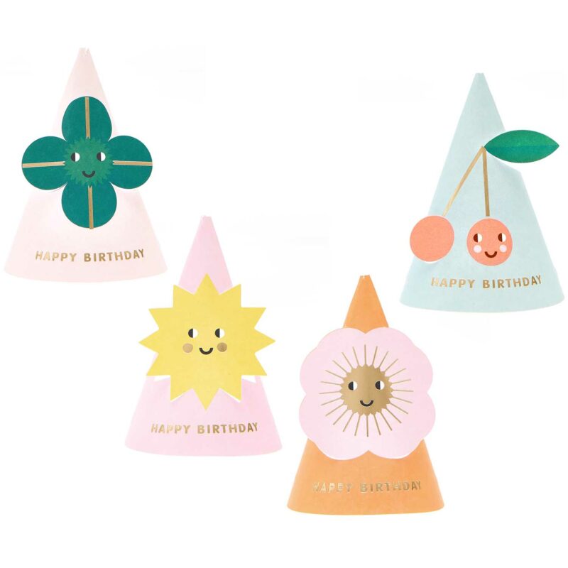 Paper Poetry Mini Partyhüte 'Happy Birthday' Rico Design