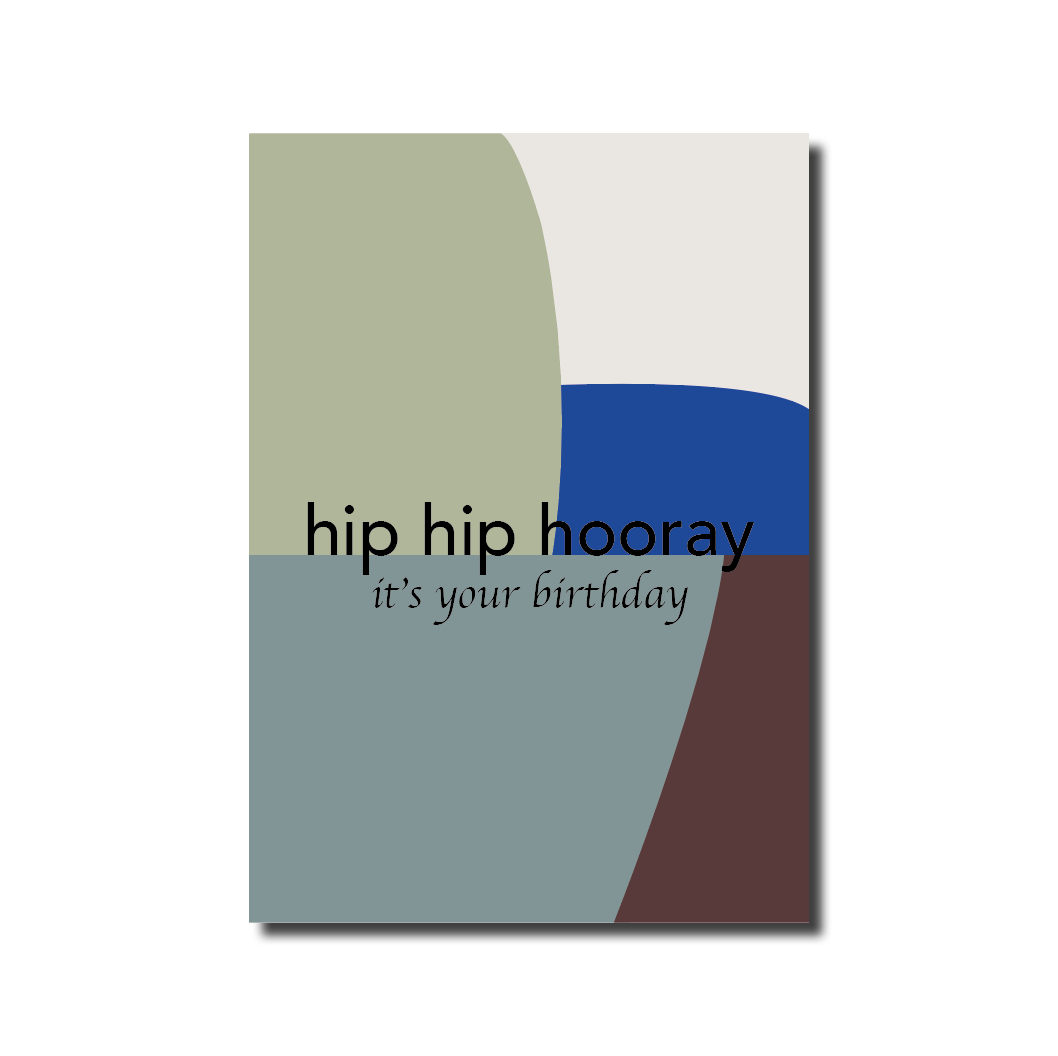 Postkartenkunst hip hip hurra