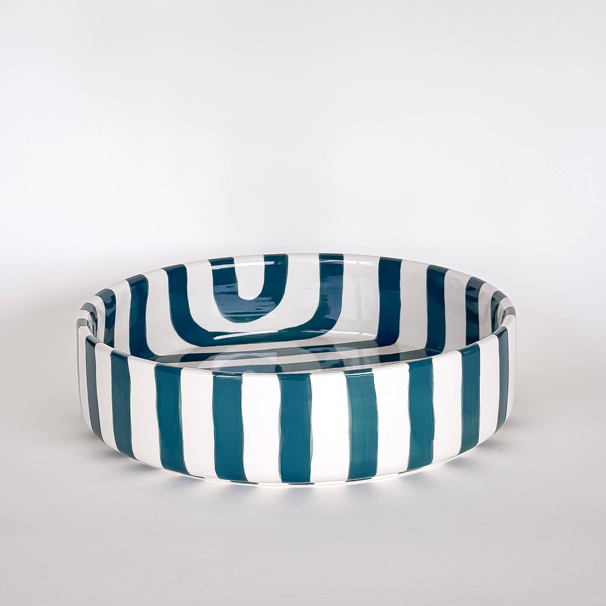 Magazin Minori Schale gross Stripes - gentle green