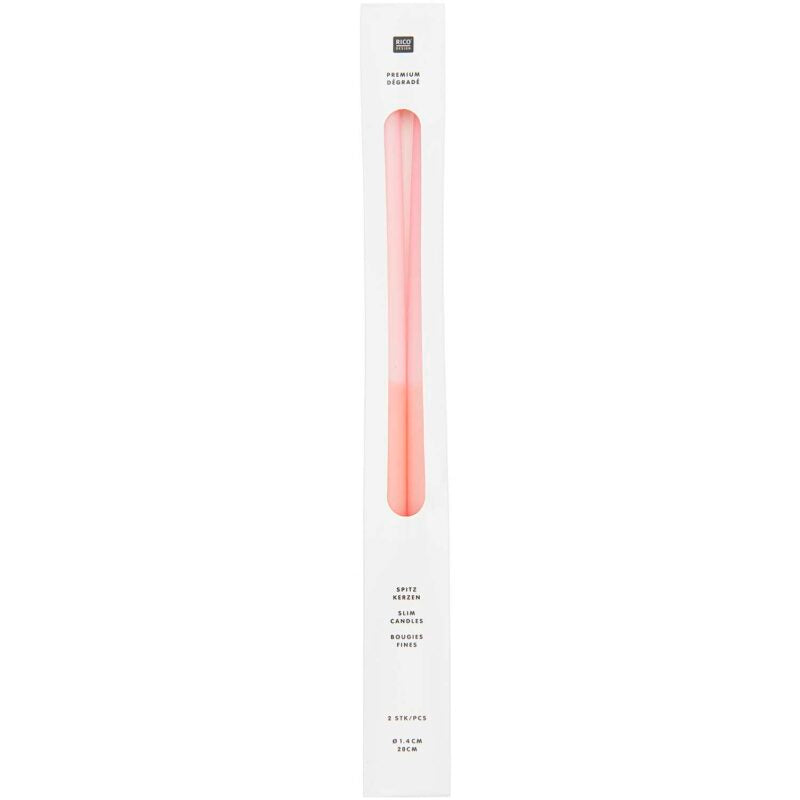 YEY! Let's Party Spitzkerzen 'Dip Dye / rosa/orange'