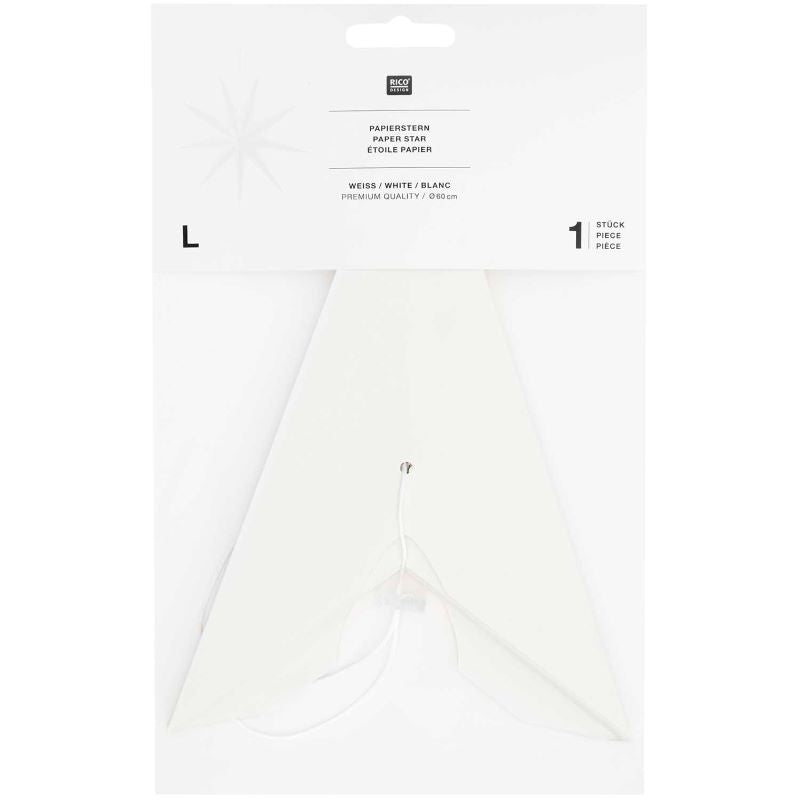 Papierstern Auffaltbar 'weiß' (60cm)