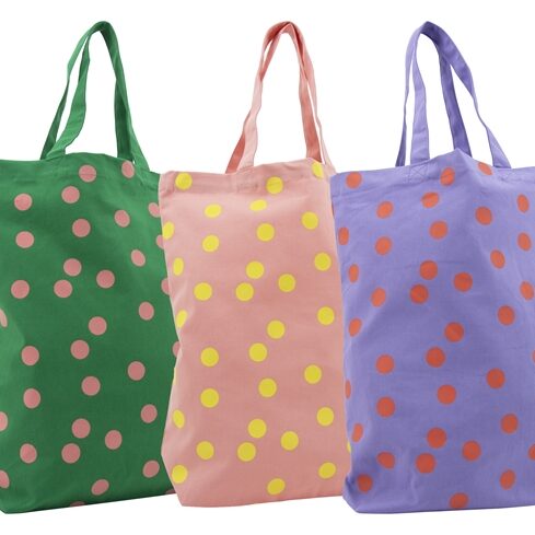 Shopper gepunktet 'terra cotta + india green'