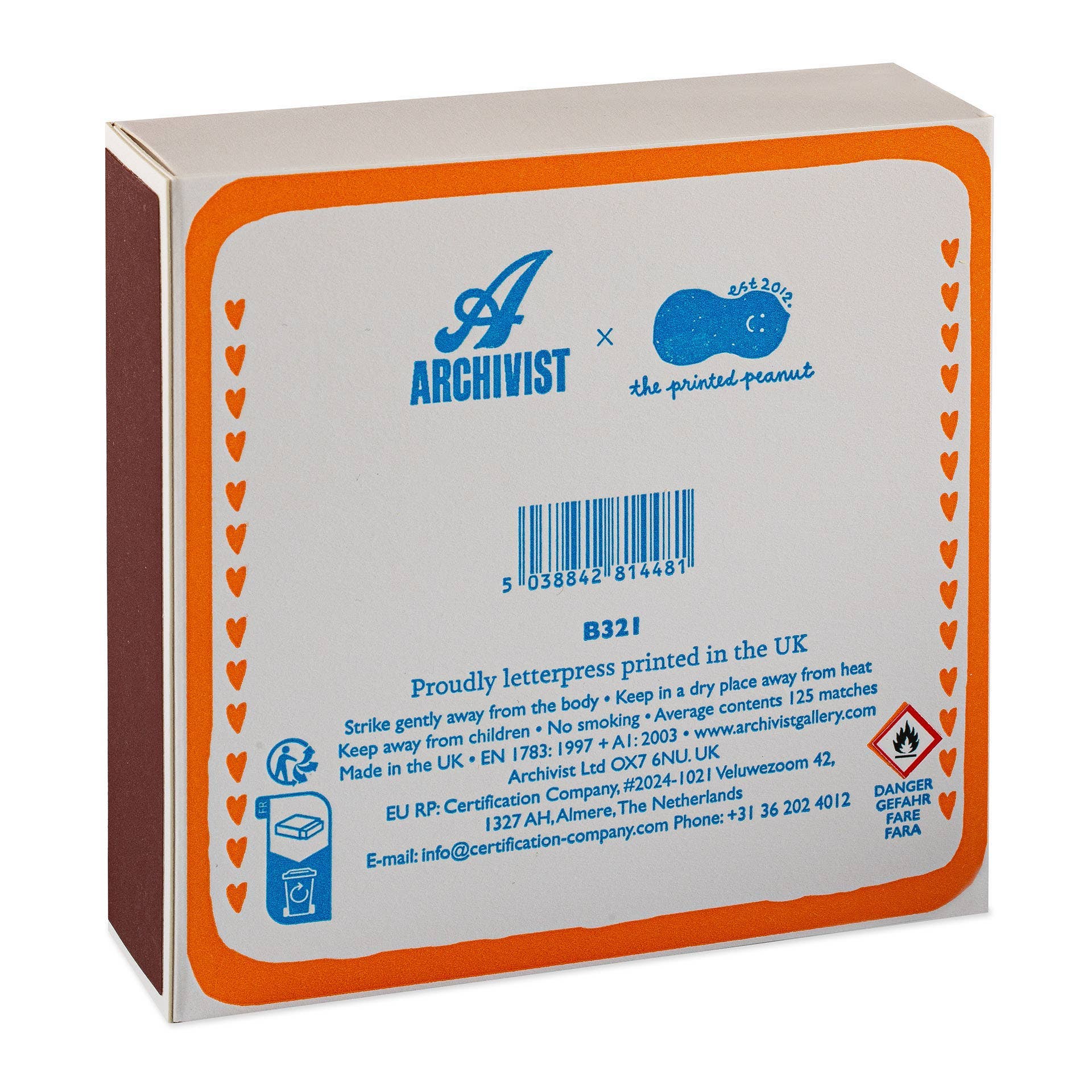 Katzenliebhaber Sardinen | Quadrat - Sicherheitsstreichhölzer