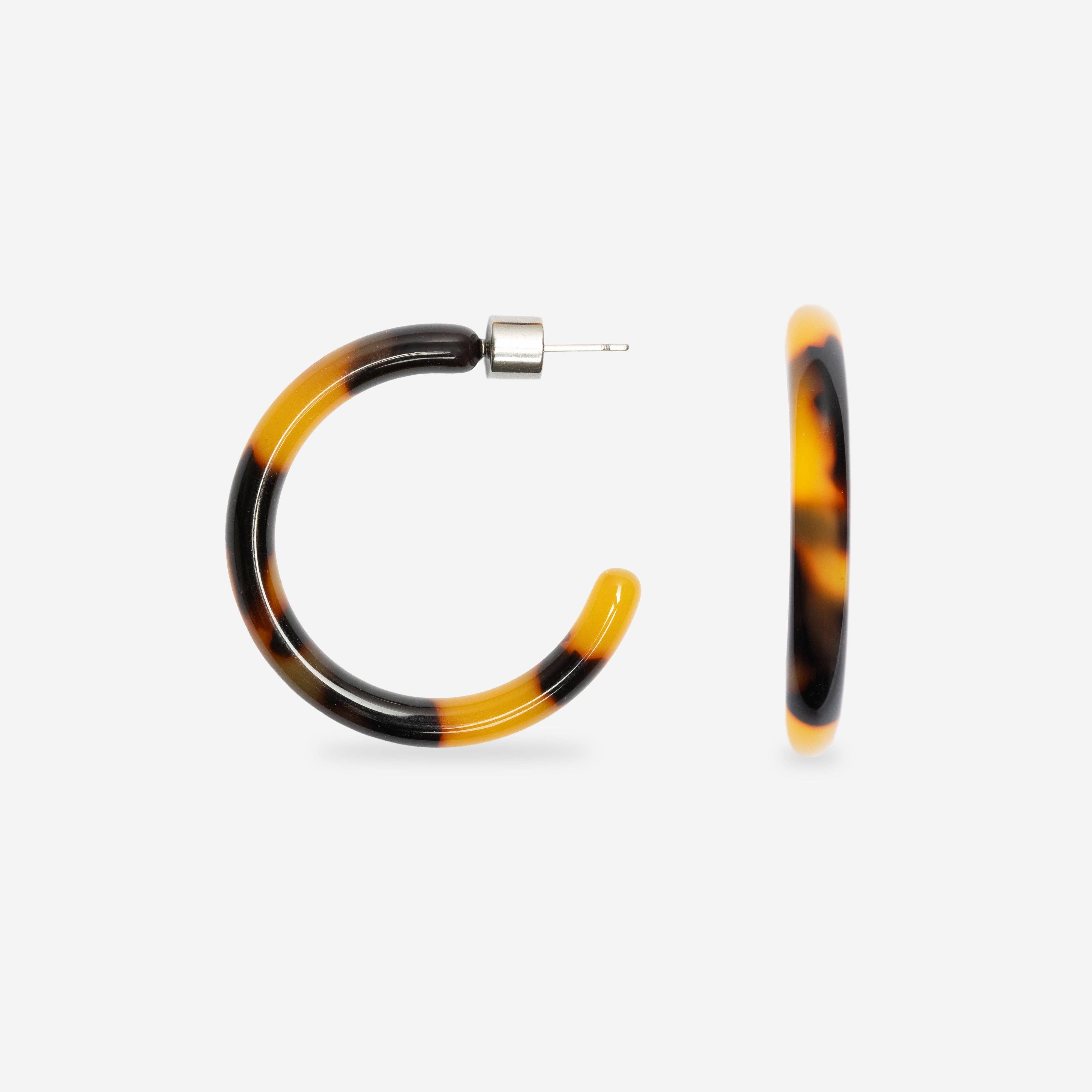 Ohrringe - Loop Dark Cheetah Sasstie