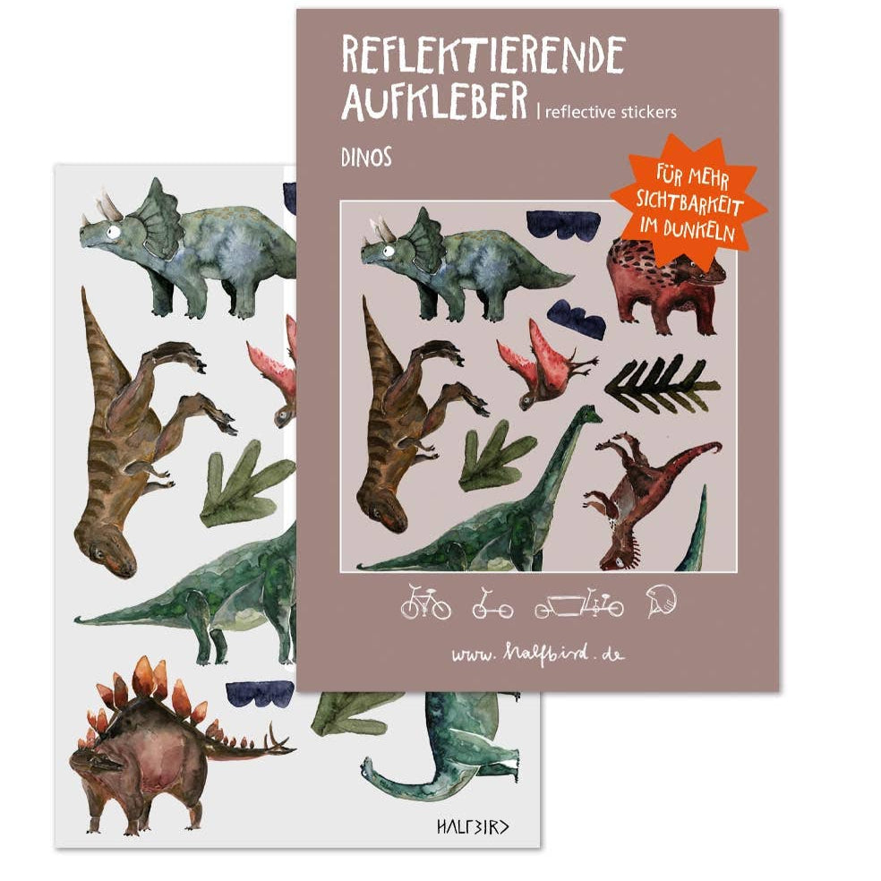 SET Reflektierende Aufkleber "Dino" Halfbird