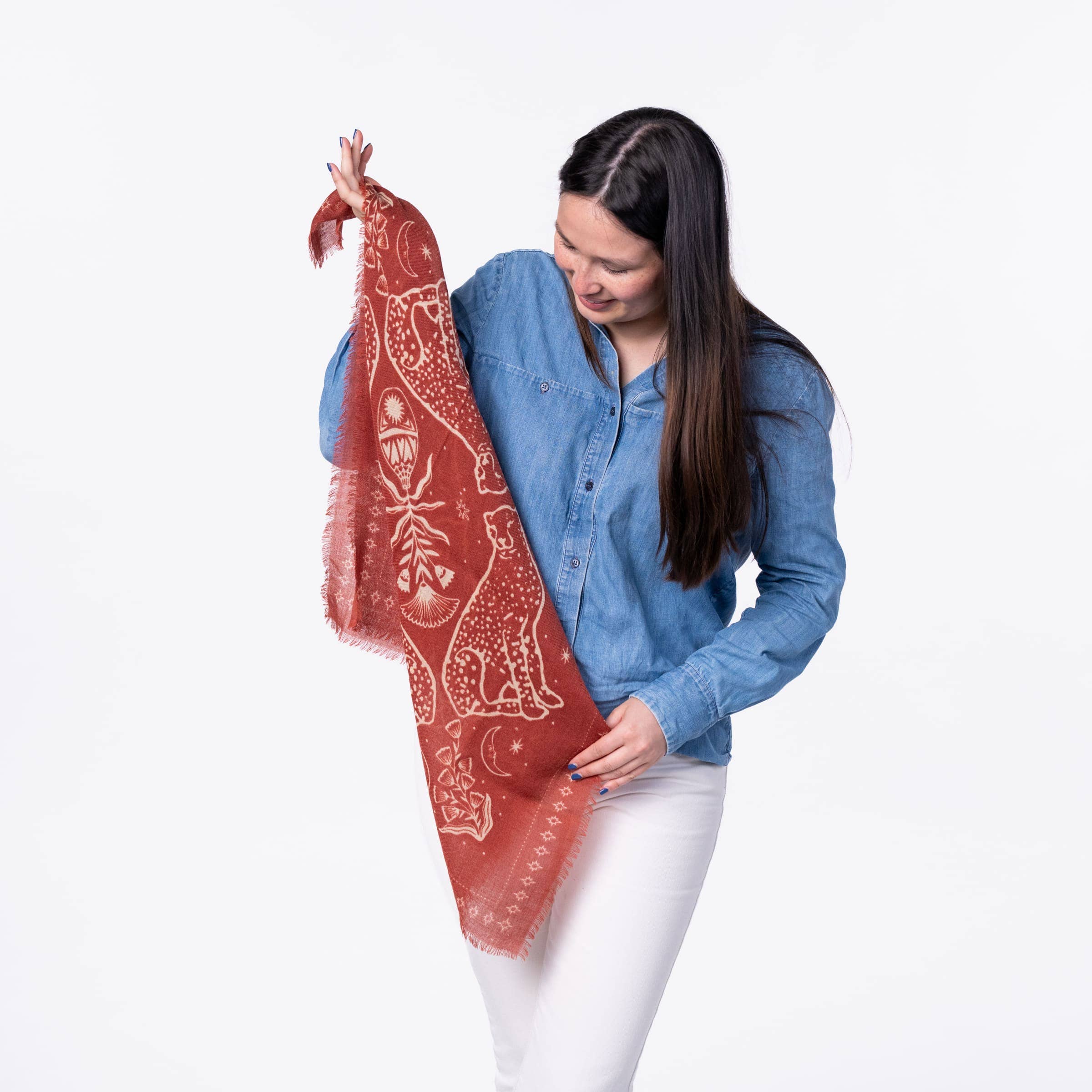 Kleines Halstuch aus 100% Wolle Sasha Terracotta Billybelt