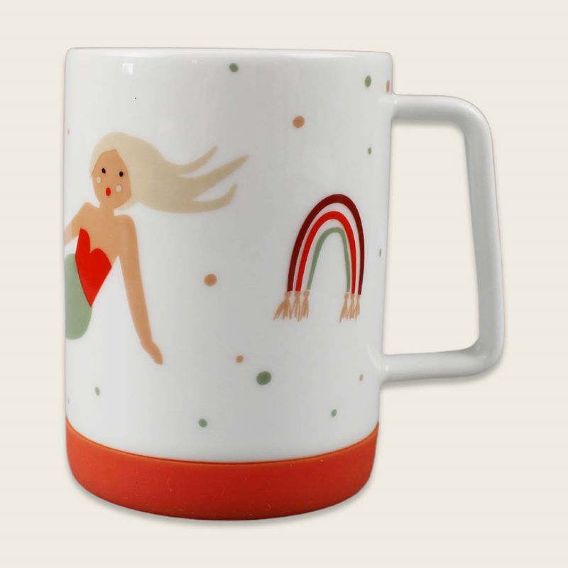 Ava&Yves Porzellan-Set 'Schulkind Under The Sea' mit großem Teller (23cm), Becher und Müslischale
