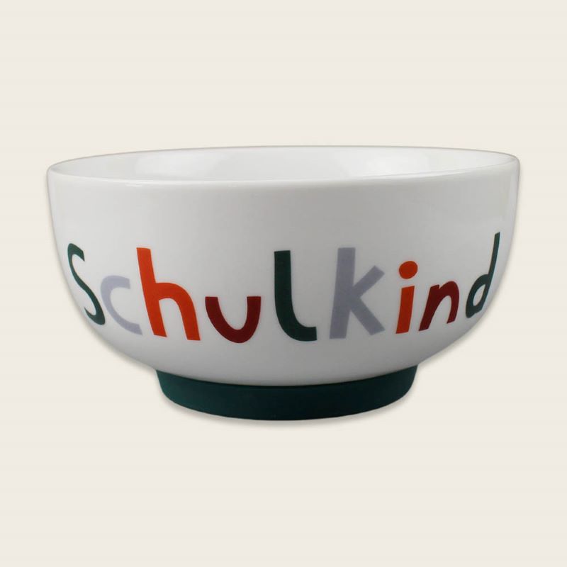 Ava&Yves Porzellan-Set 'Schulkind Adventure' mit großem Teller (23cm), Becher und Müslischale