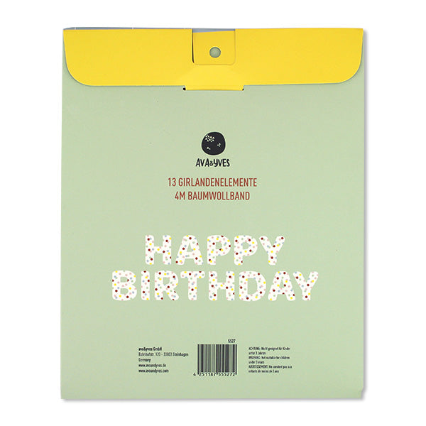 Girlande 'Konfettimuster/Happy Birthday' Ava&Yves