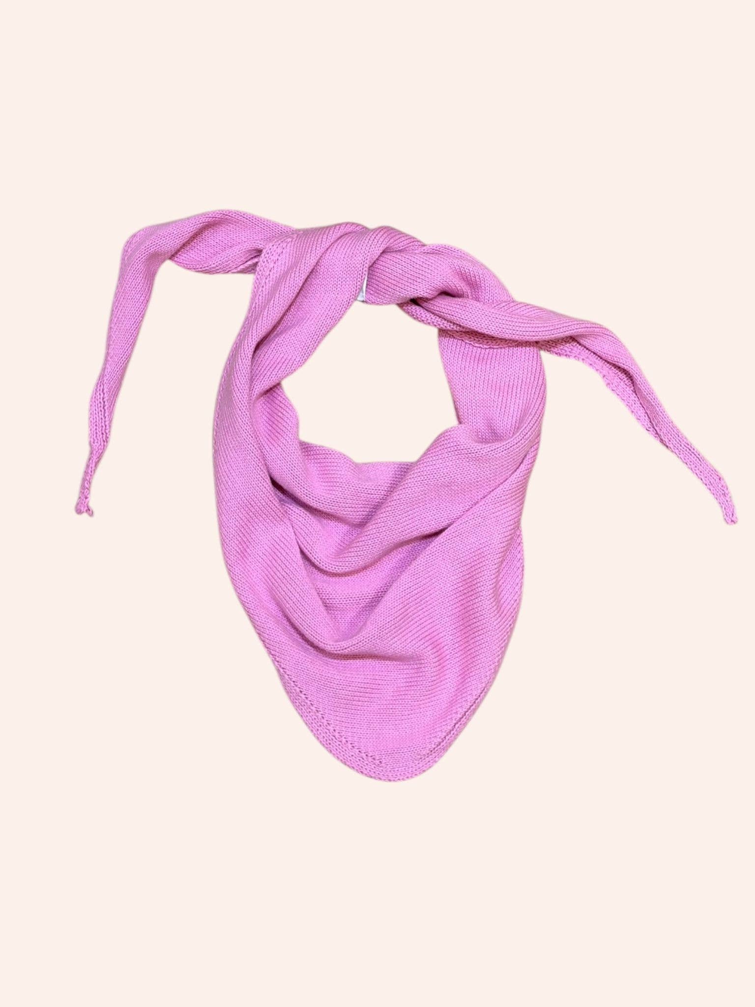 Einfarbiges Dreieckstuch aus 100 % Baumwollstrick