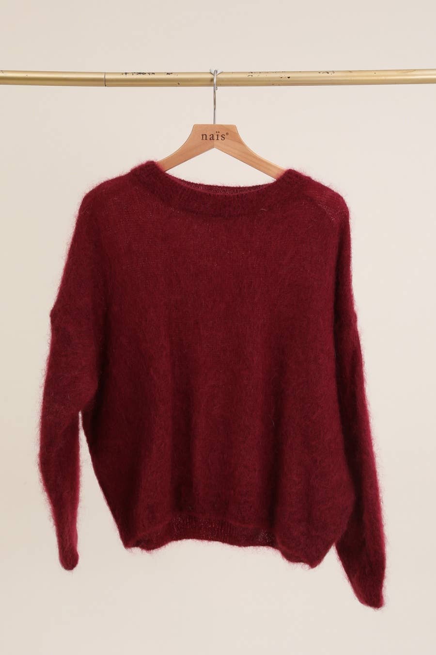 Pullover aus 74 % Kid-Mohair mit Rundhalsausschnitt