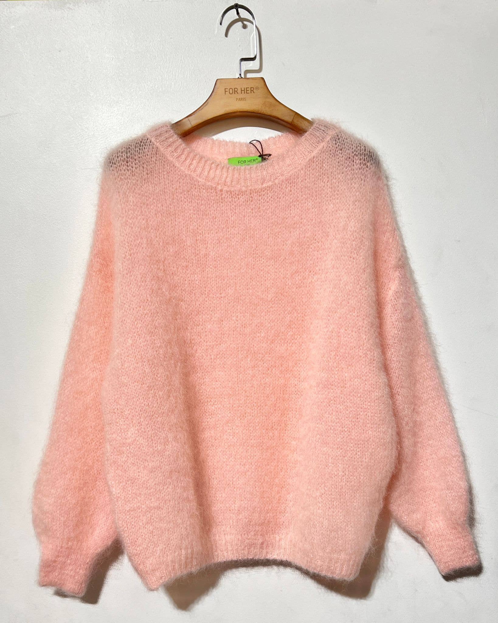 Mohair Pullover Rundhals 80%Mohair
