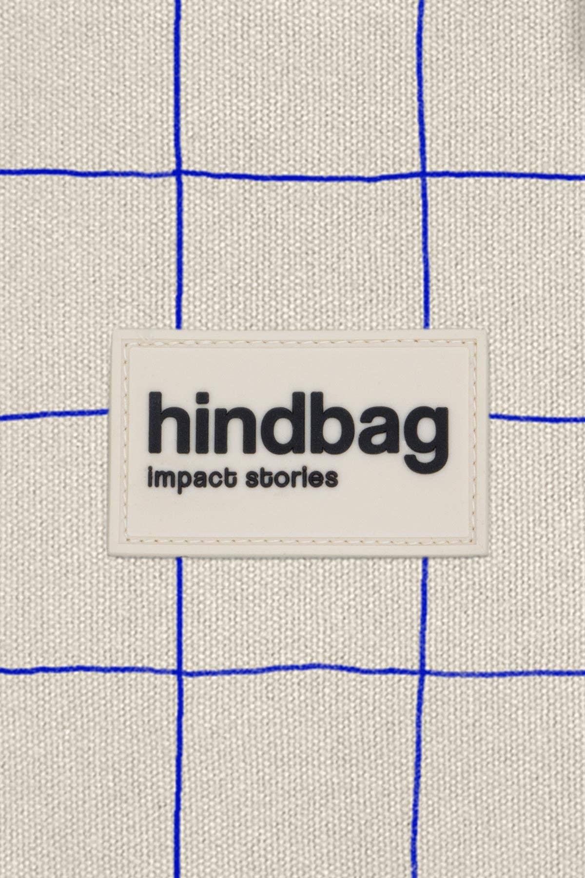 Bauchtasche Olivia Ecru/Blau kariert