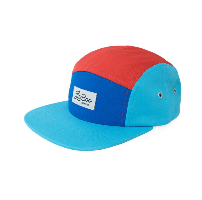 Block Bright red blue 5 Panel Cap von Lil'Boo