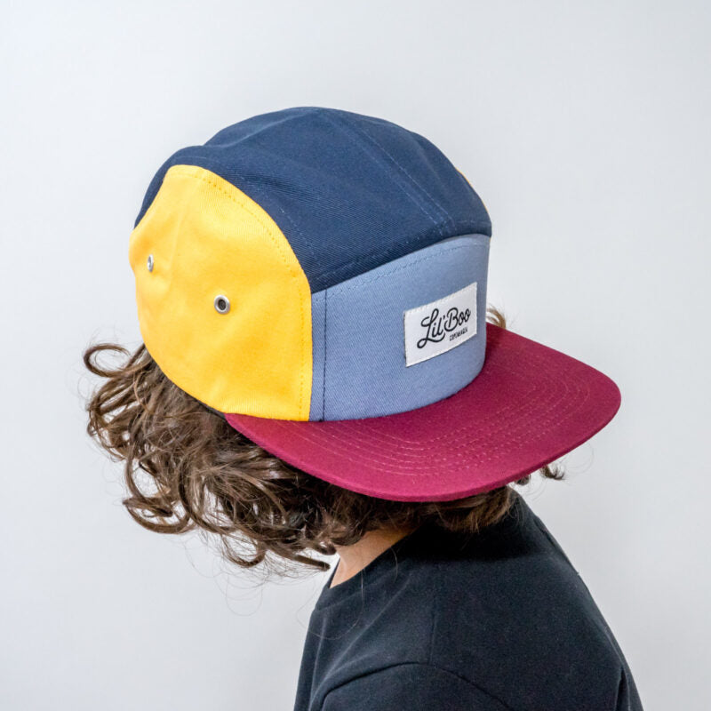 Lil' Boo Kappe 'Block Burgundy 5 Panel'
