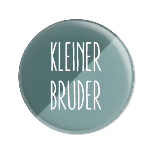 Button 'Kleiner Bruder / petrol zweifarbig' AvaundYves