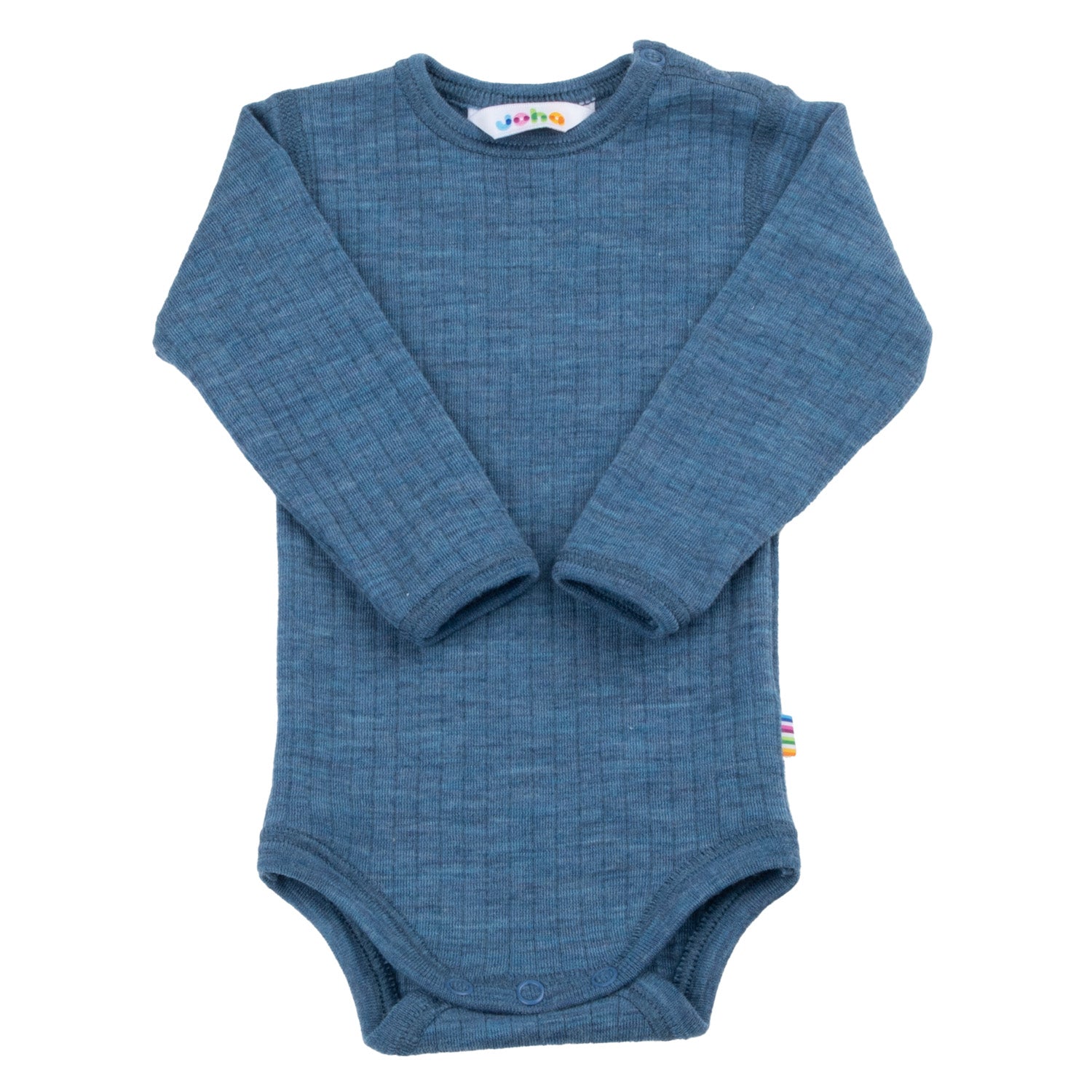 Langarm Body Joha Merinowolle 'denim blau'