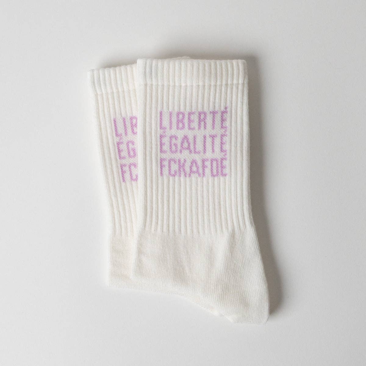 arrel FCKAFDÉ Statement Socken - cream & lavender