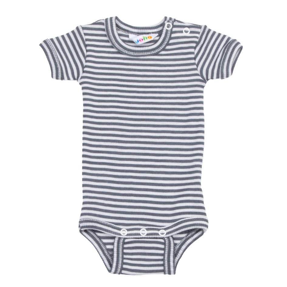 Kurzarm Body Wolle Seide Joha SS25   türkis, pink ,grau