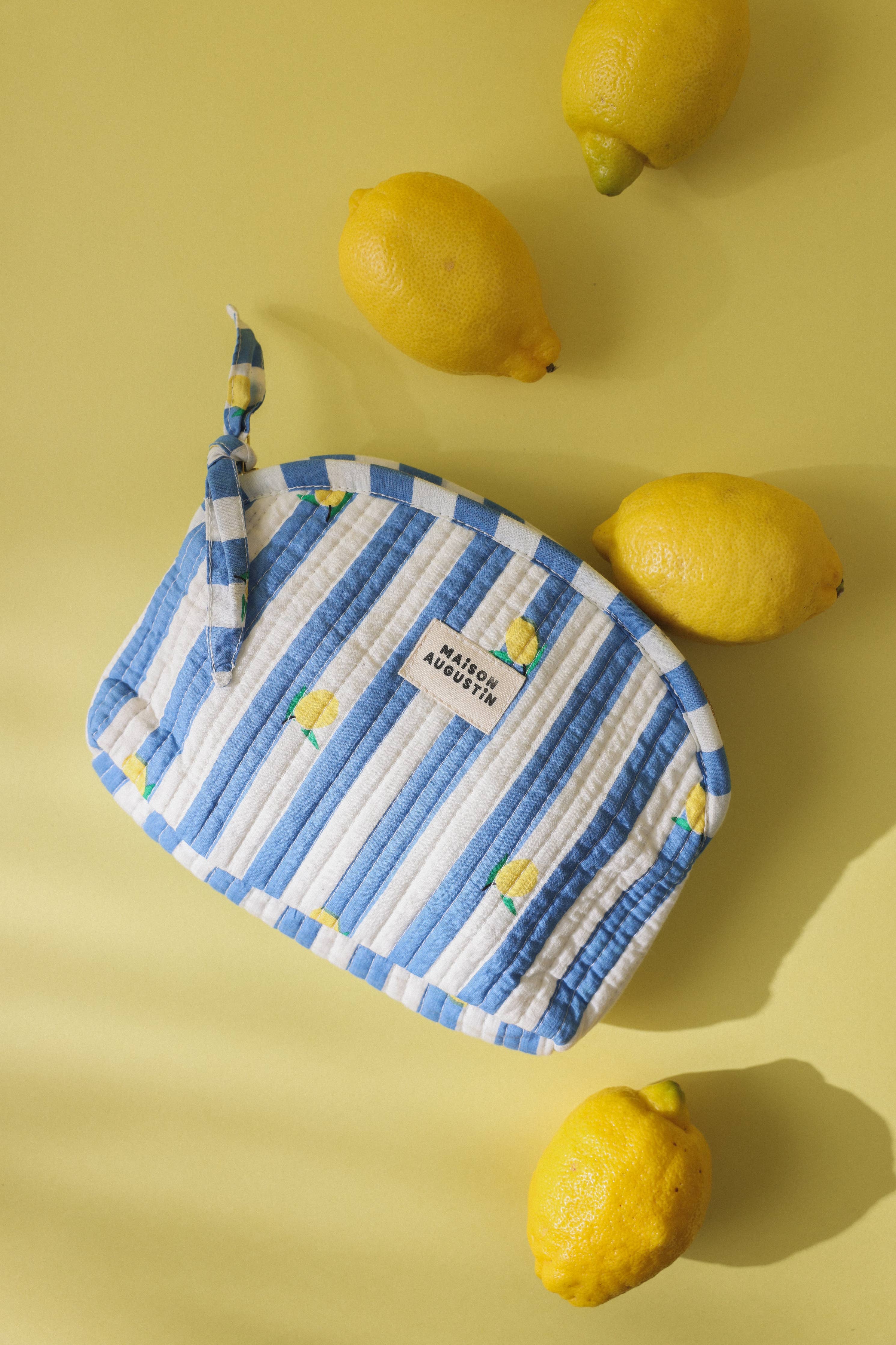Maison Augustin - Make-up-Tasche Lemonblau