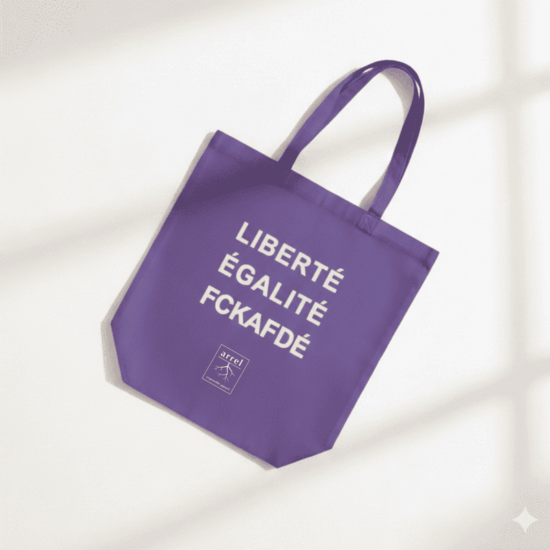arrel  FCKAFDÉ Premium Tote Bag - Purple & Cream