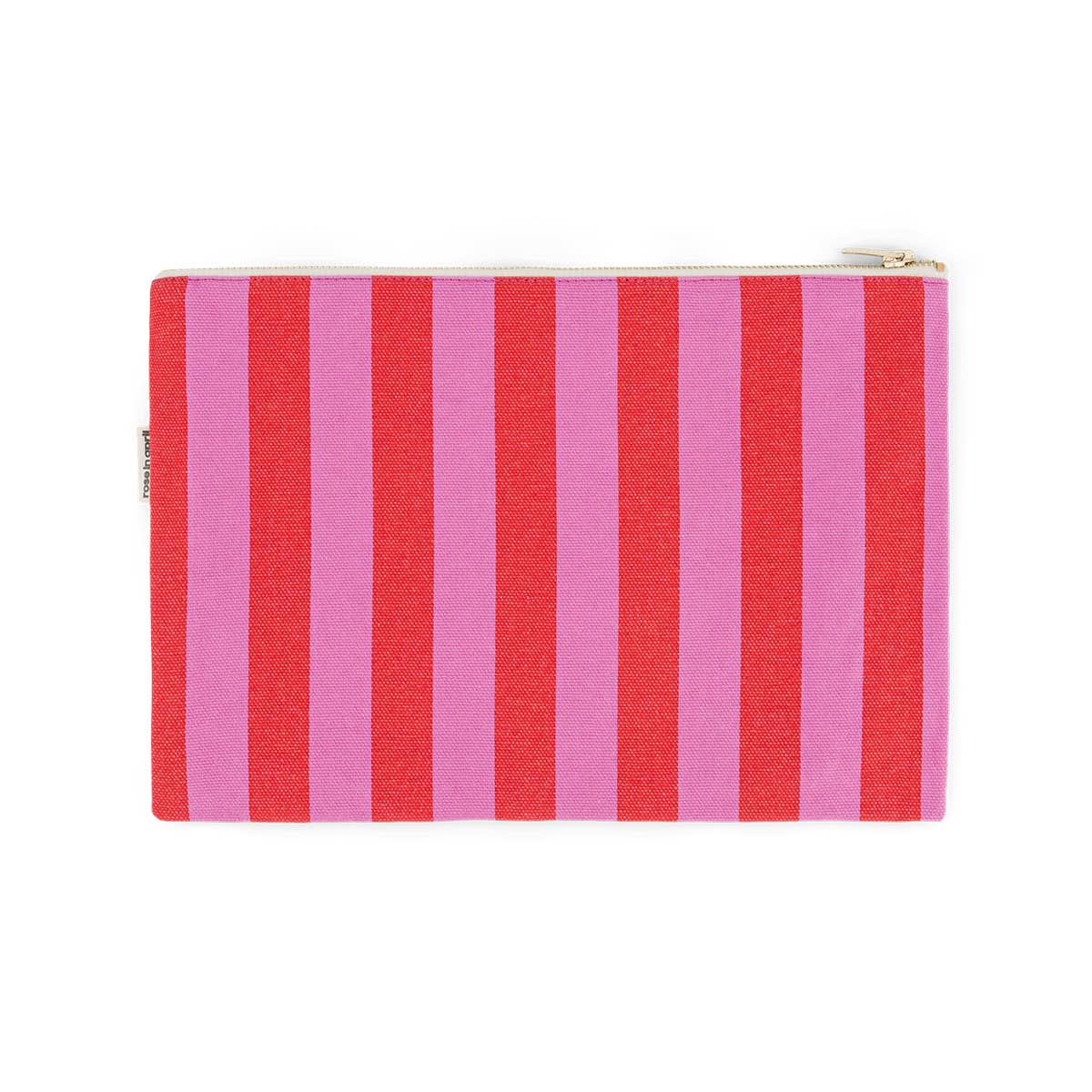 LILI-TASCHE STREIFEN ORCHIDEE / TOMATE