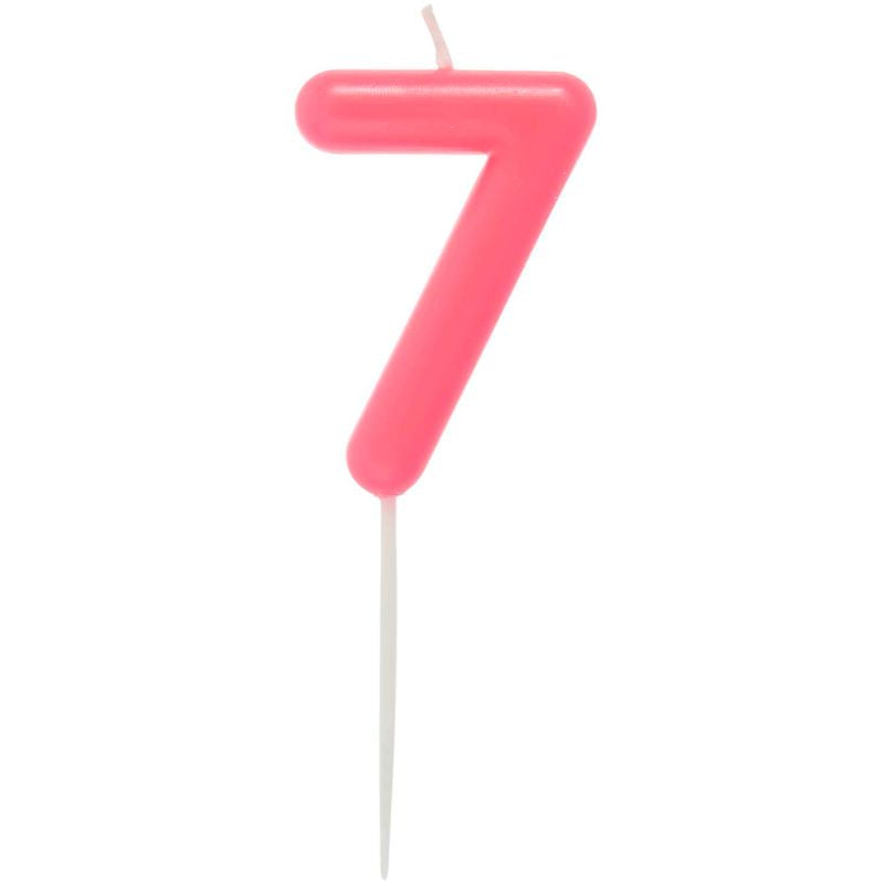 Rico Design Zahlenkerze 'Neon Pink' (Zahlen 0-9)