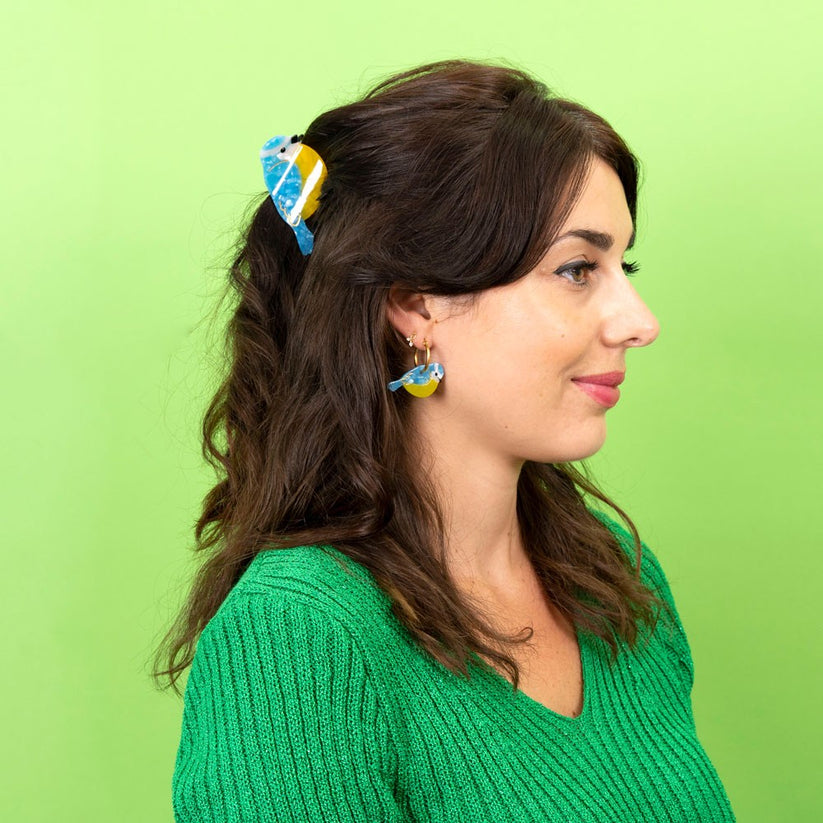Coucou Suzette Haarklammer 'Blue Tit Bird'