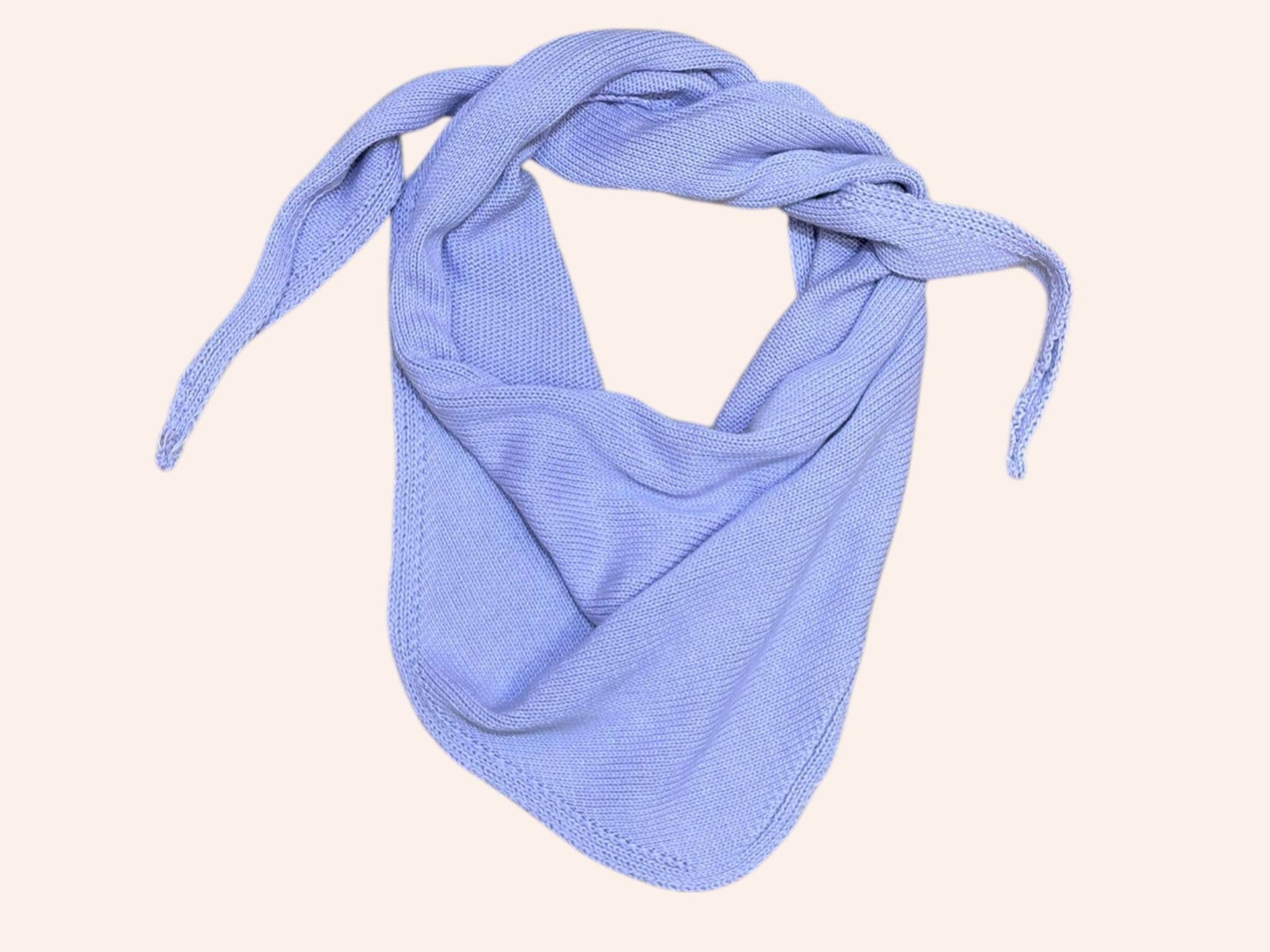 Einfarbiges Dreieckstuch aus 100 % Baumwollstrick