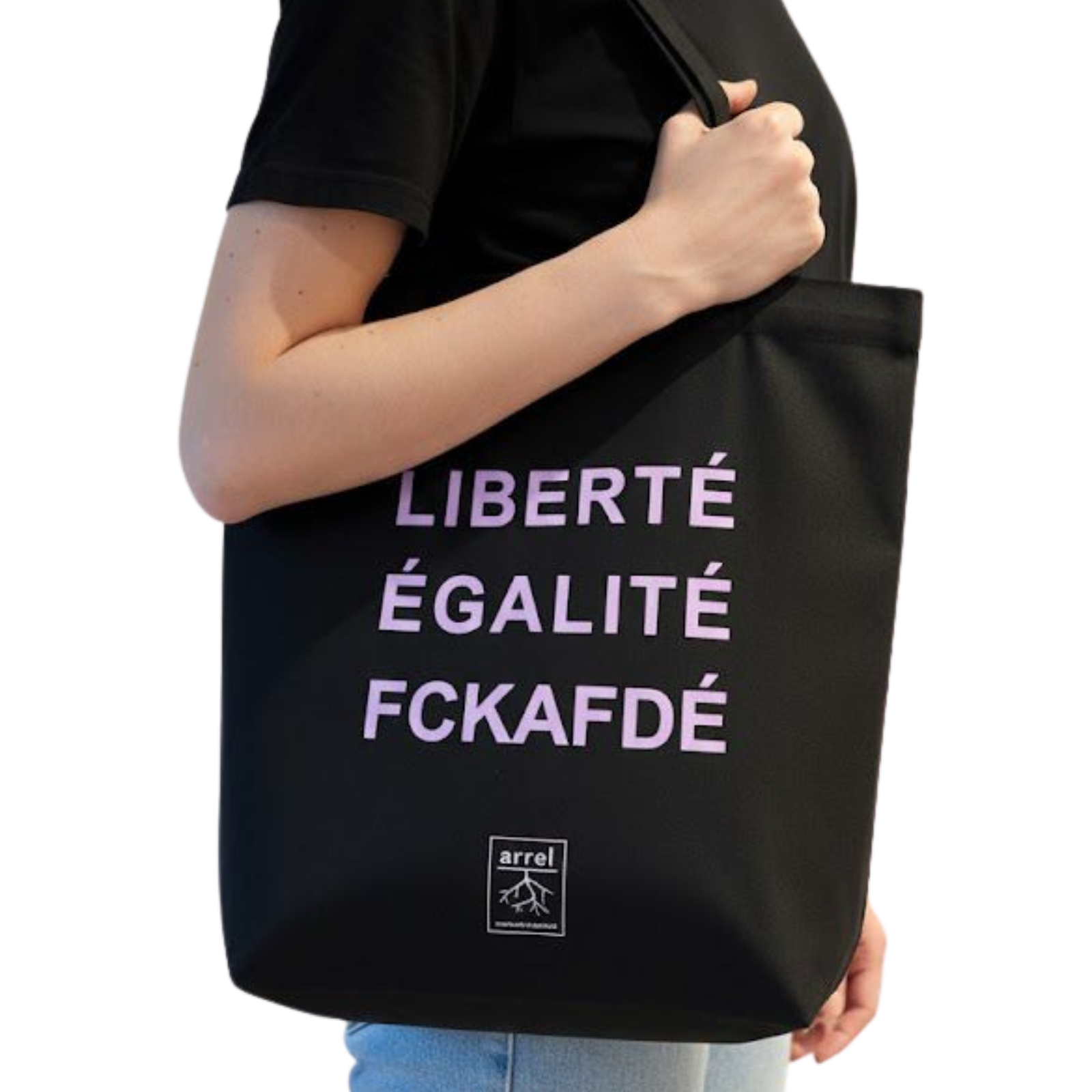 FCKAFDÉ Premium Tote Bag - Black & Purple