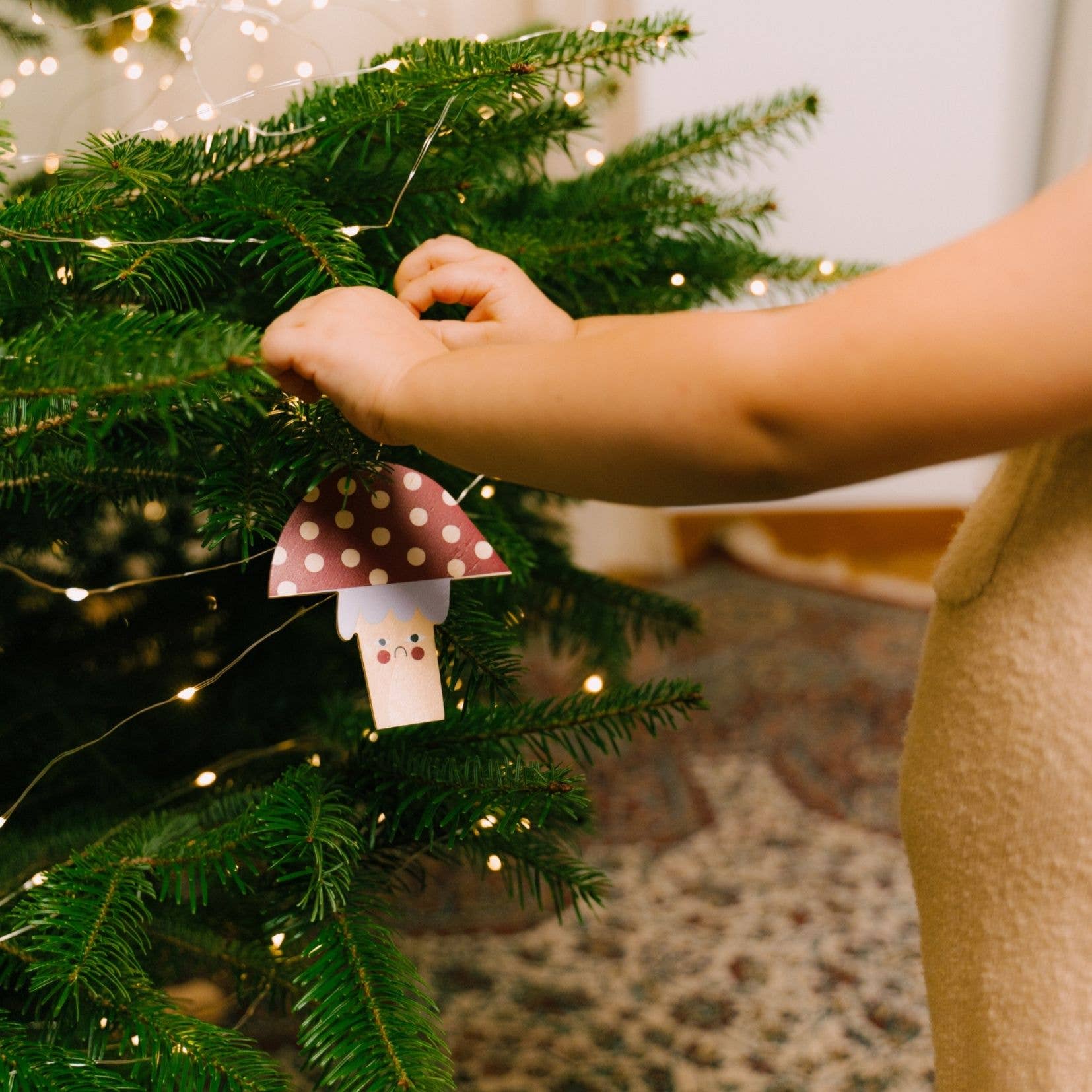 Pilz-Weihnachtsbaum-Hängedekoration