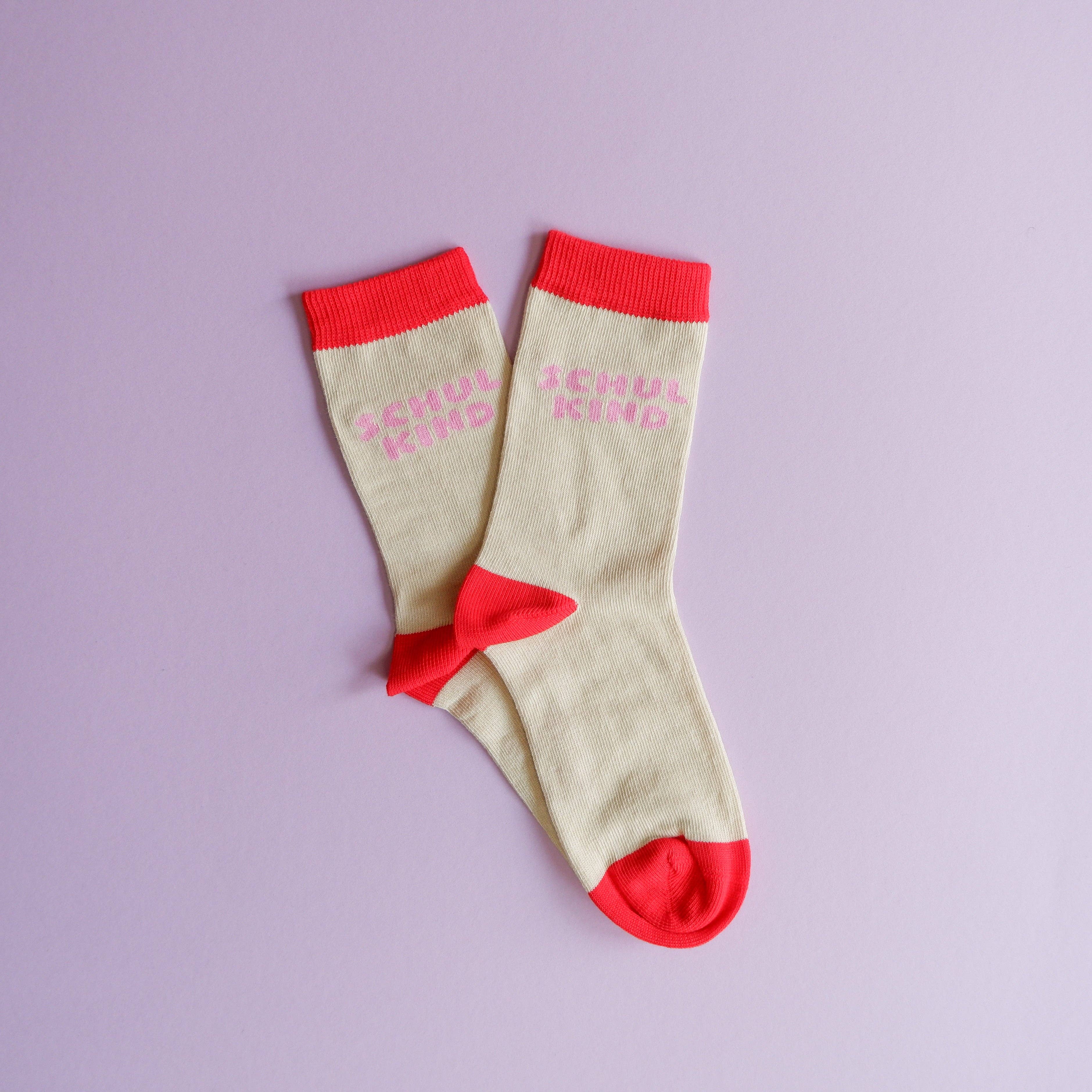 Schulkind-Socken | rosa von tinyday