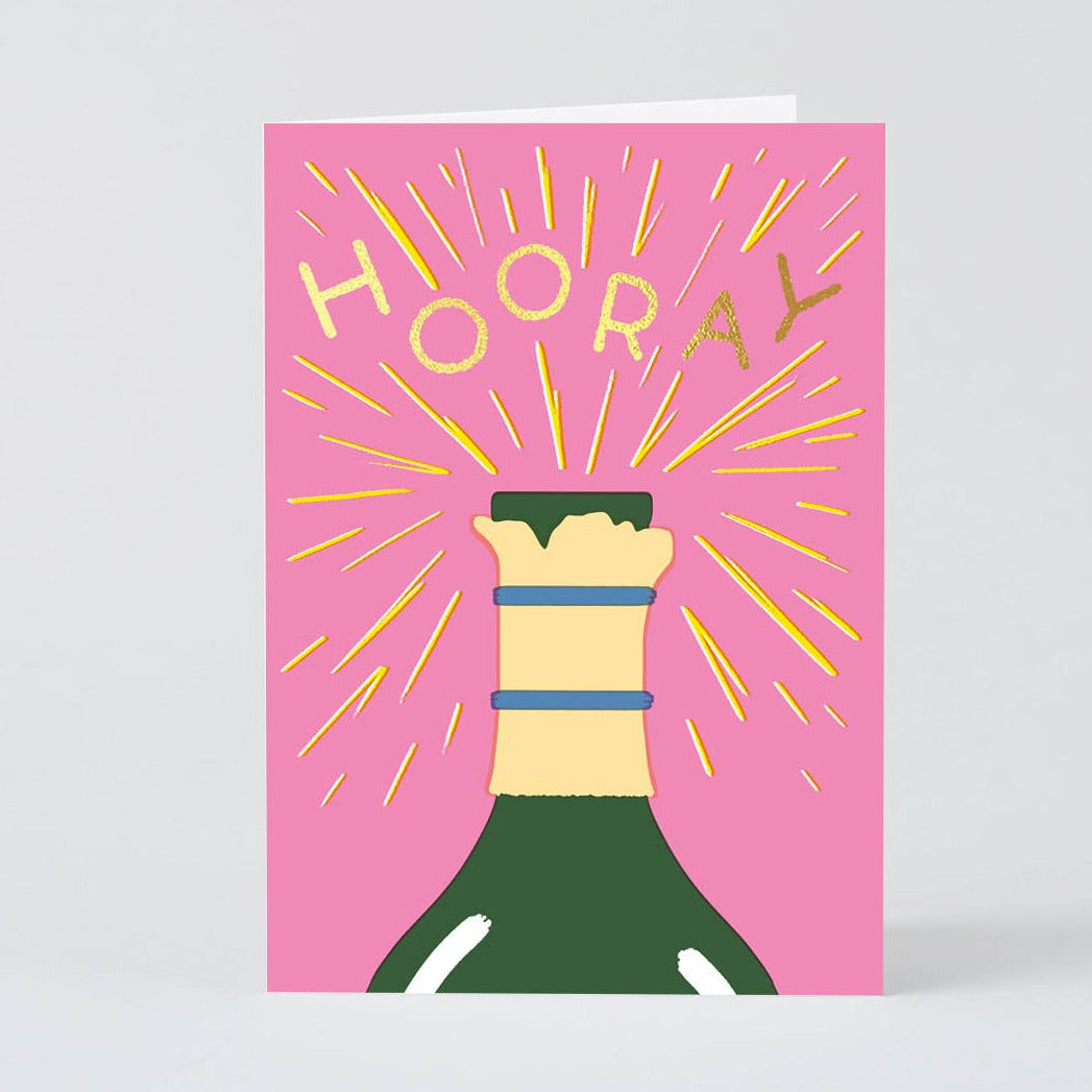 WRAP Hurra Champagner Grußkarte