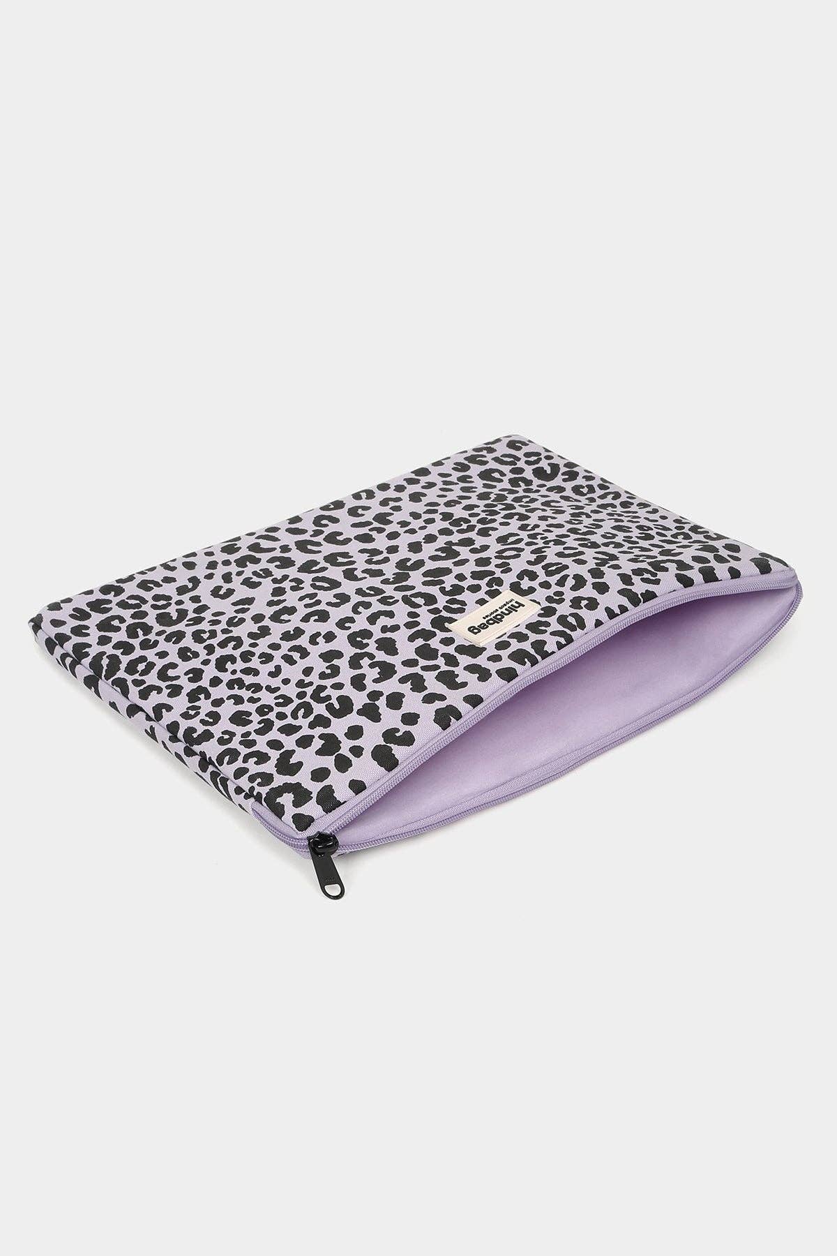 Ava Laptop-Hülle Lila Leopard