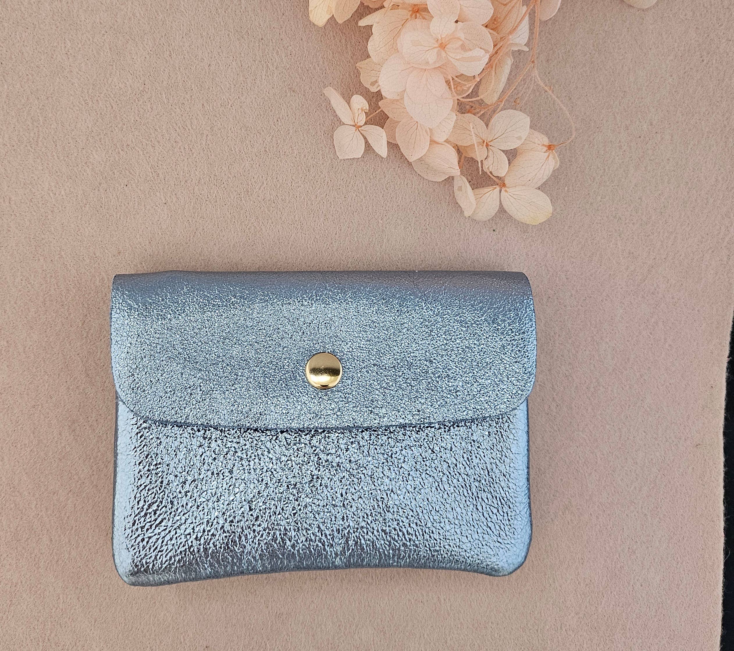 Geldbörse aus metallischem Leder (verschiedene Farben)