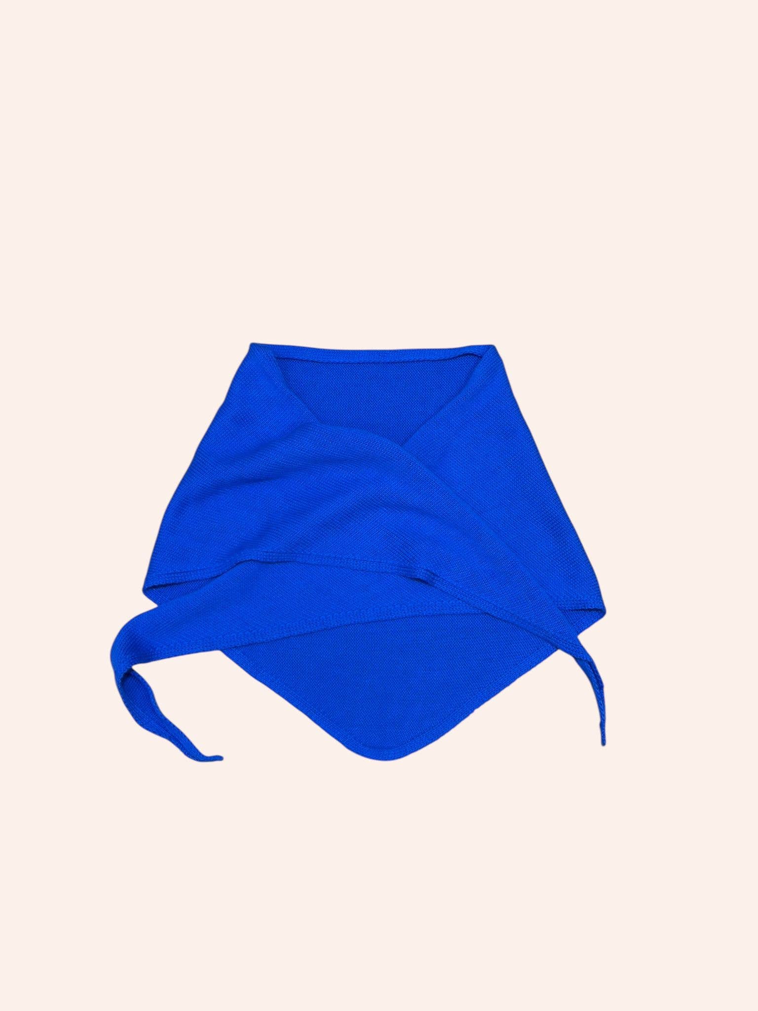 Einfarbiges Dreieckstuch aus 100 % Baumwollstrick