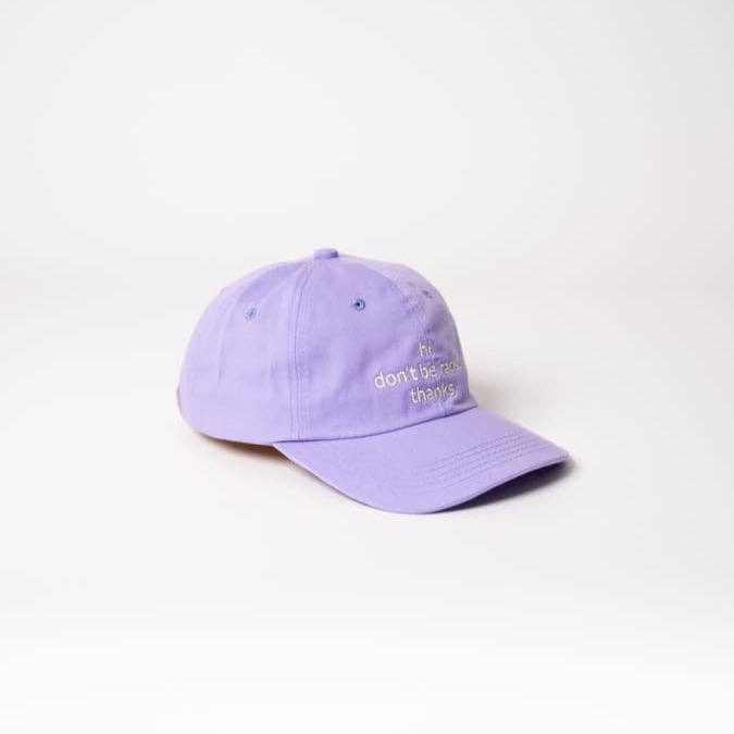 Hi. don't be racist. thanks. Premium Dad Cap - lila & cream