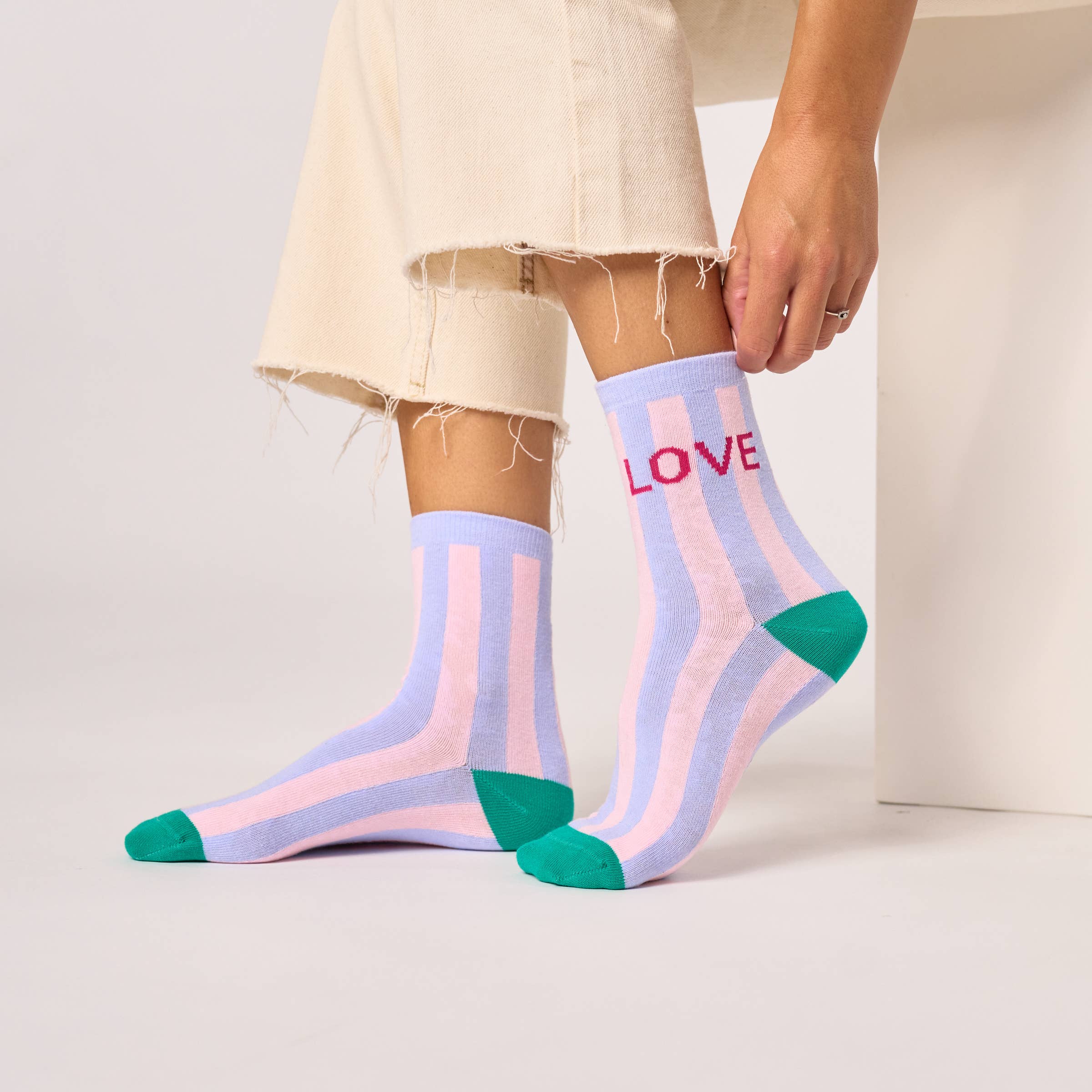 Gestreifte Socken - Liebe Billybelt ONESIZE