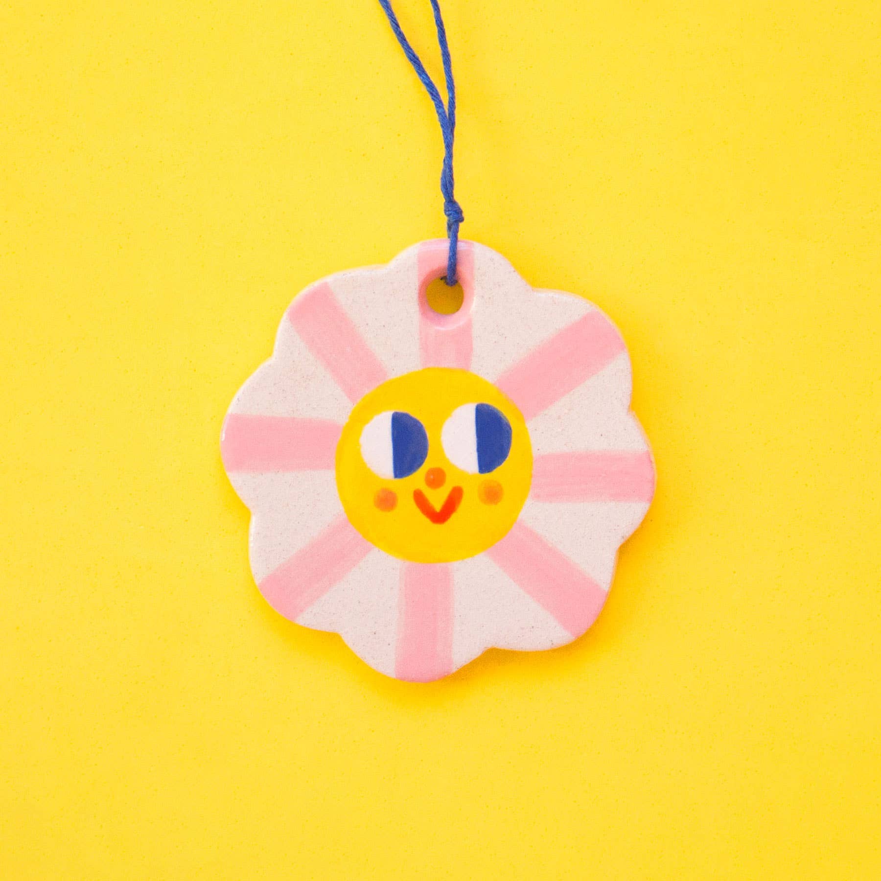 Ana Seixas Rosa Blume / Keramik-Hängeornamente