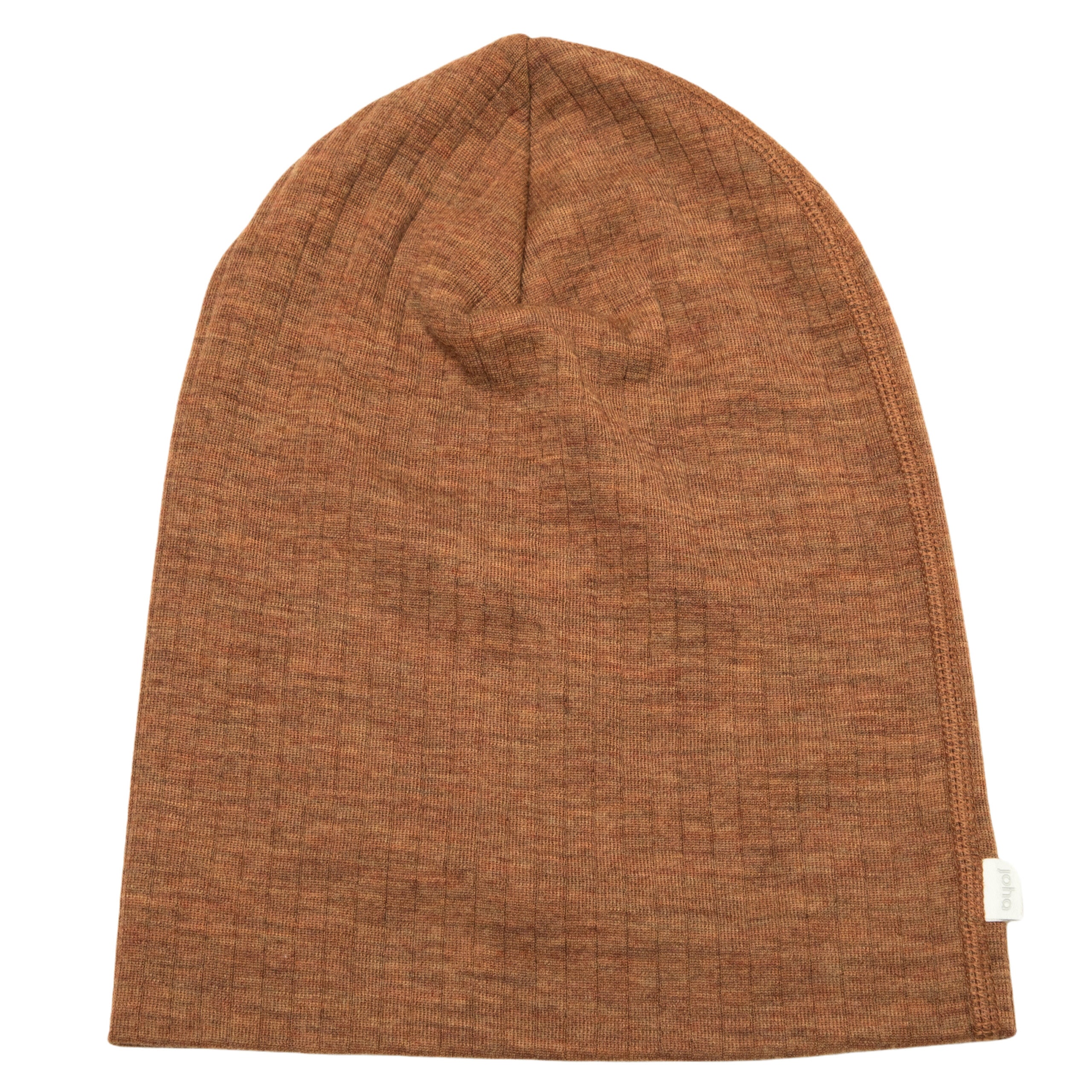 Joha Beanie Merinowolle 'Caramel Melange'