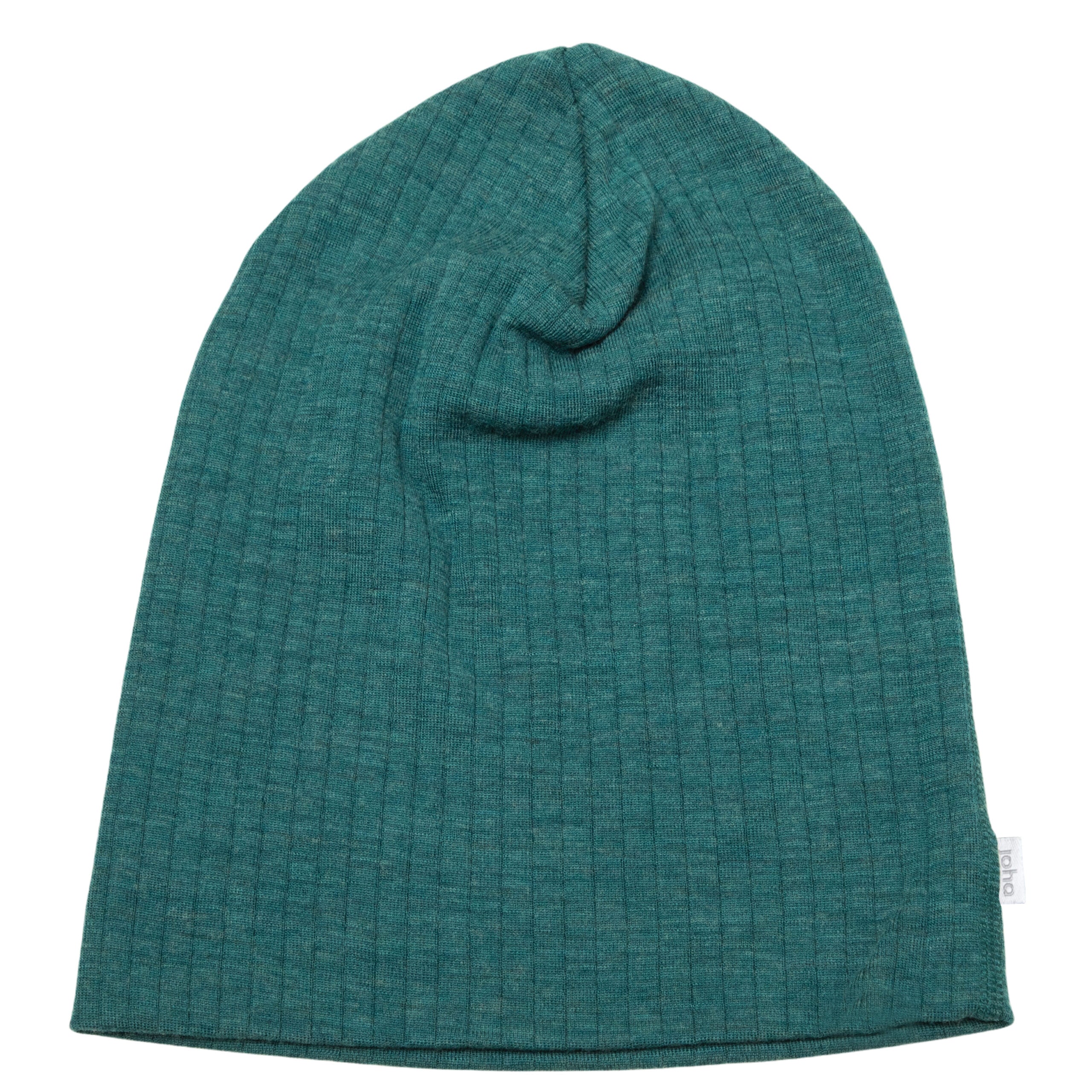 Joha Beanie Merinowolle 'Peacock Melange'